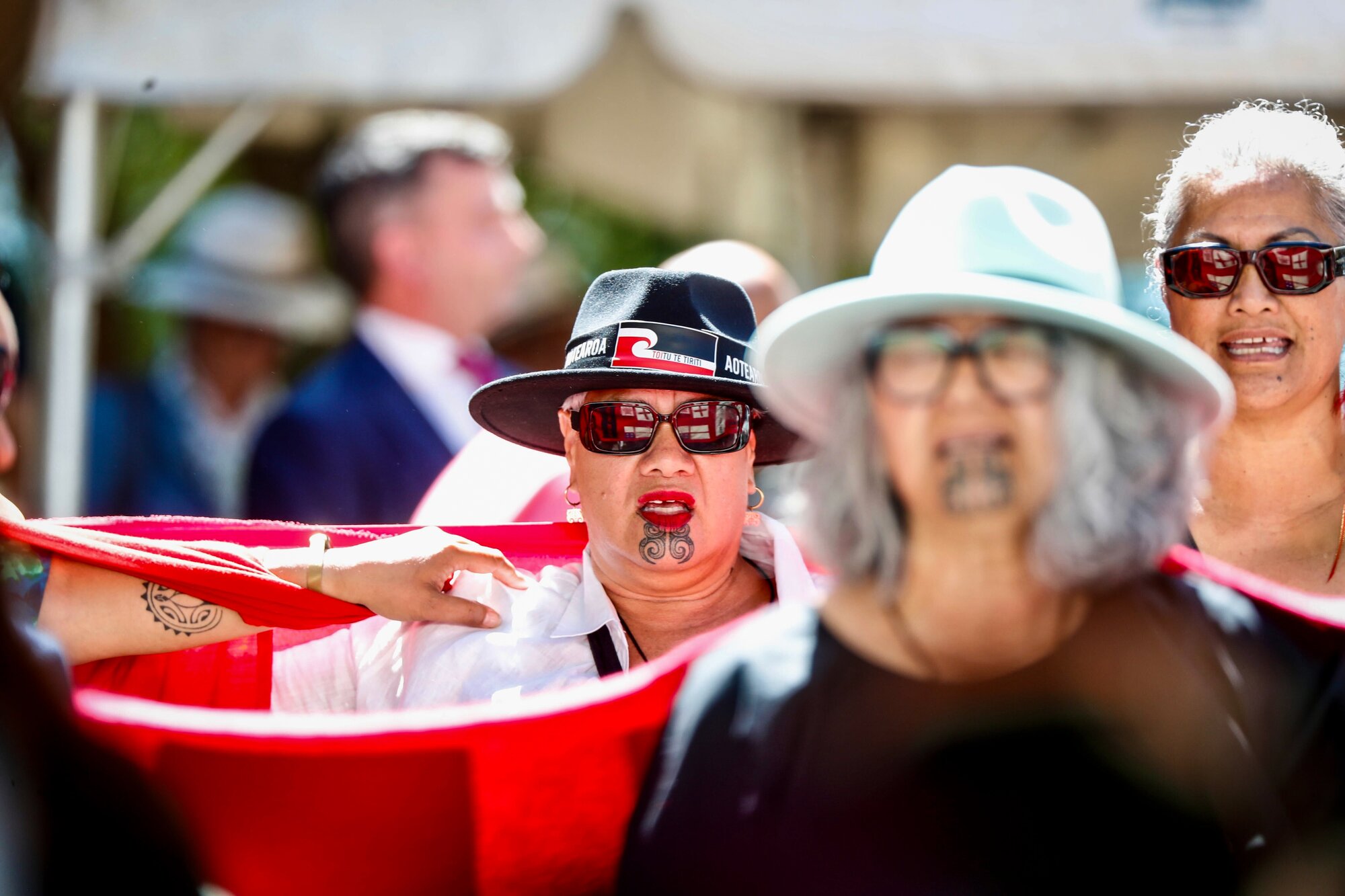 Some protesters did their best to ignore the Act leader. Photo / Dean Purcell