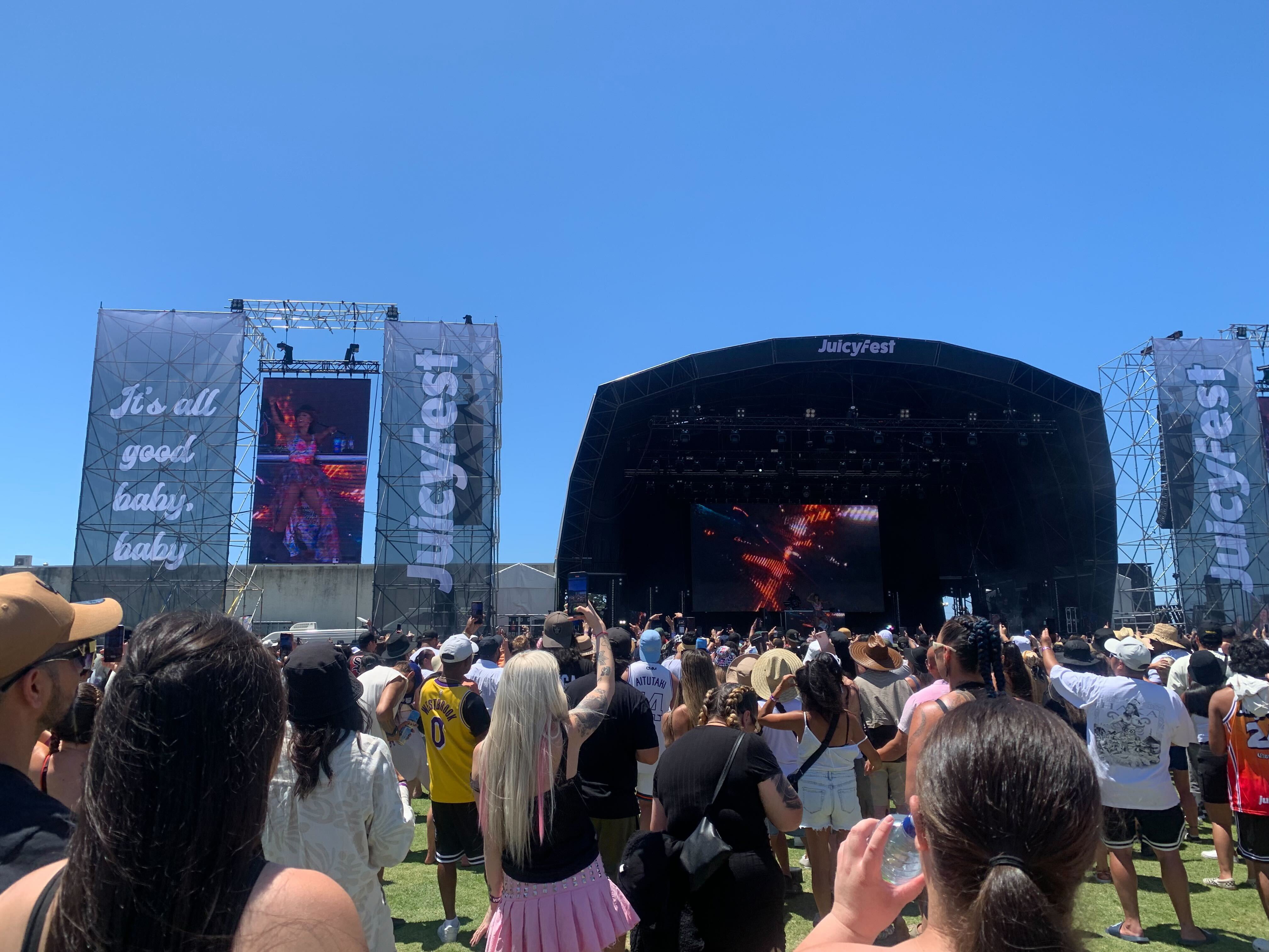 Keri Hilson opening Juicy Fest Tauranga 2024. Photo / Megan Wilson