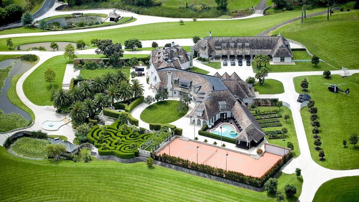 The Coatesville mansion where Kim Dotcom was living when arrested in 2012. Photo / Supplied
