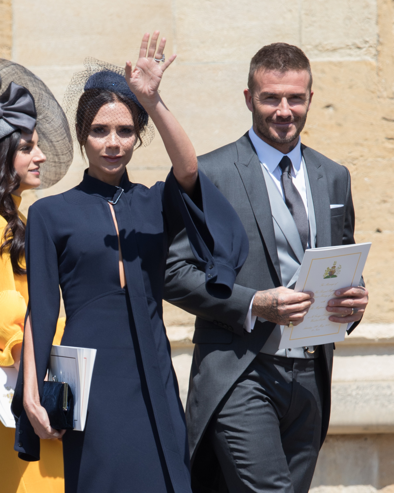 David and Victoria Beckham attending Prince Harry and Meghan Markle's wedding. Photo / Getty Images