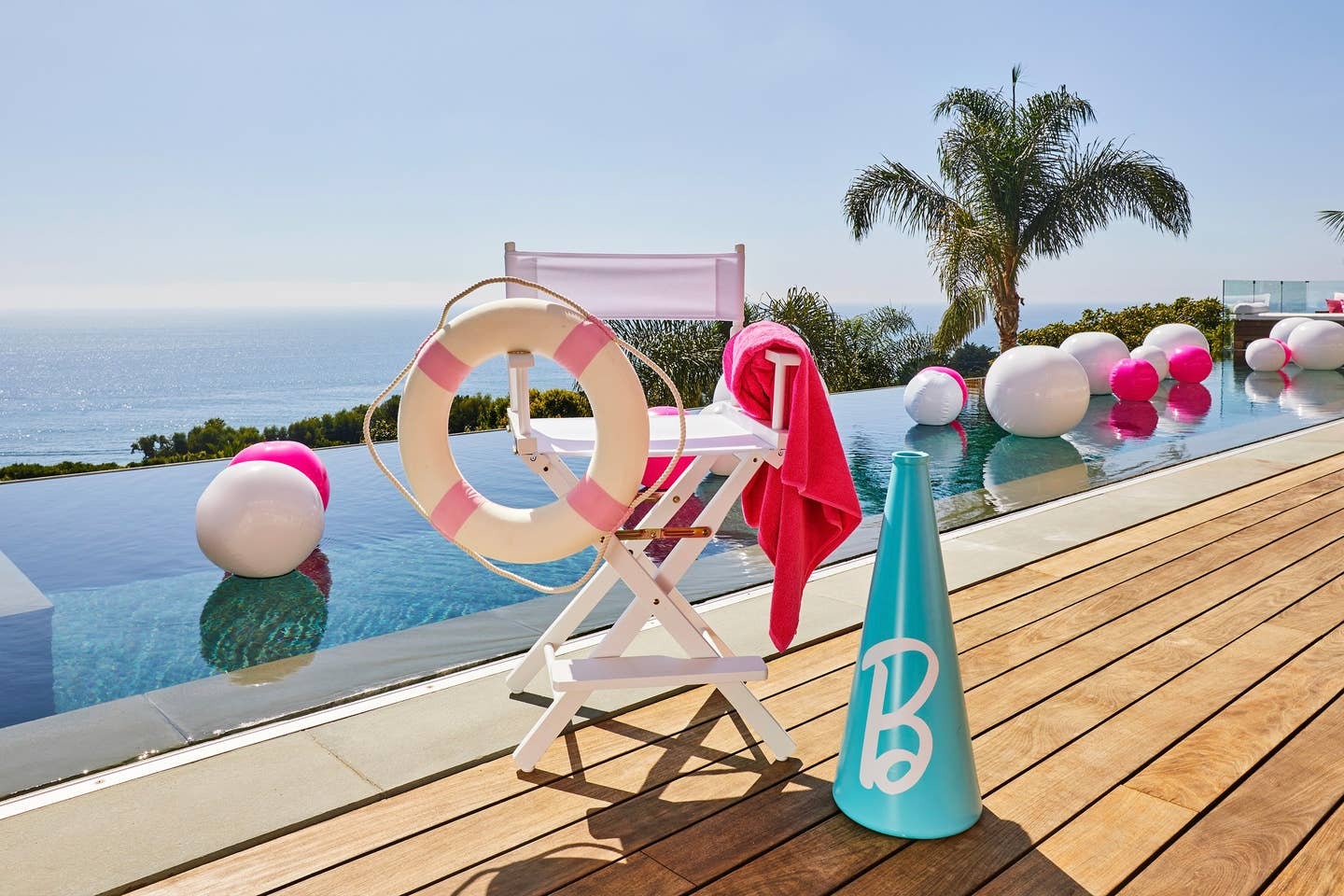 Explore the giant pink playhouse. Photo / Supplied, Airbnb