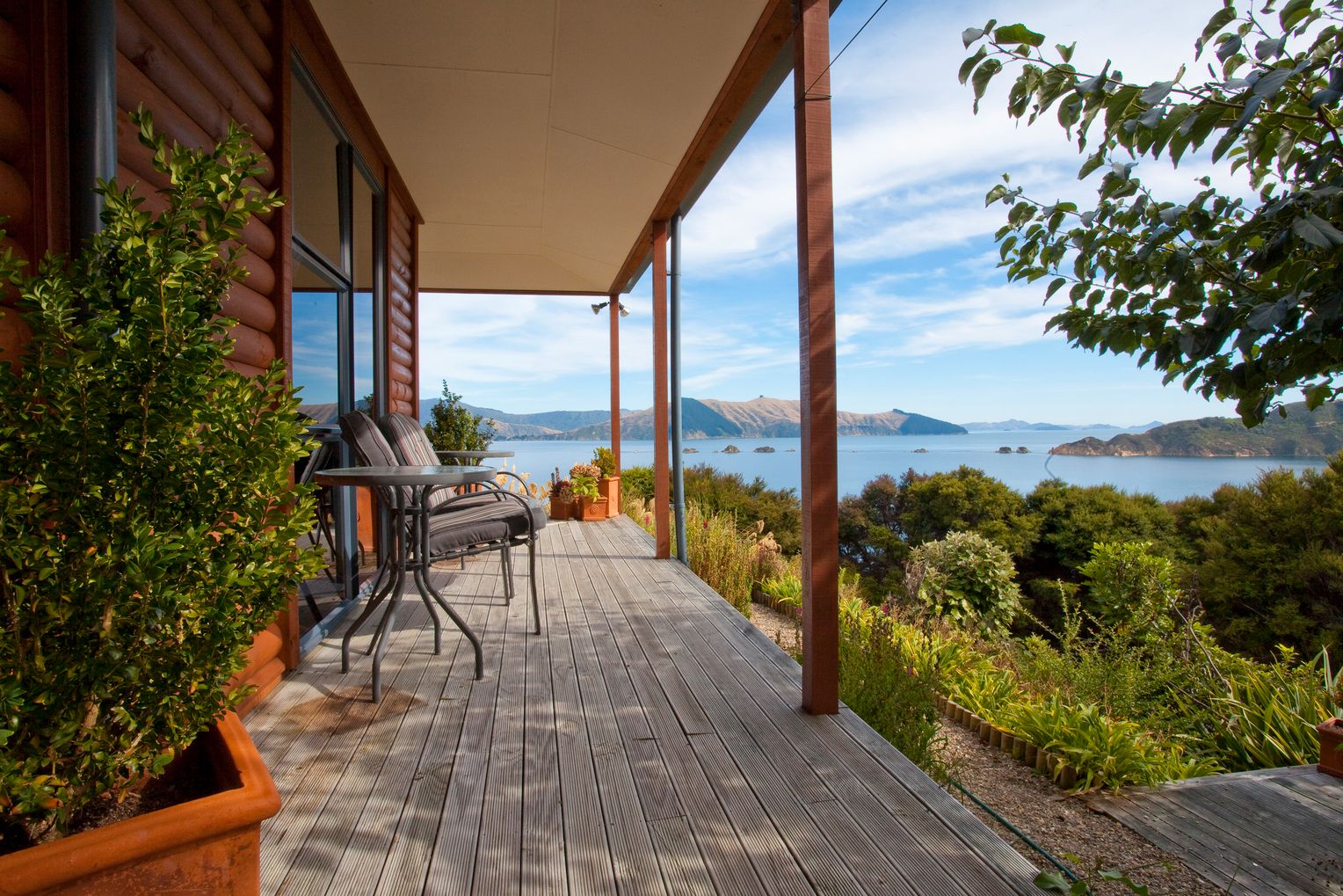 The view from Te-Paruparu lodge on Forsyth Island. Photo / Vladi Private Islands, Forsyth Island