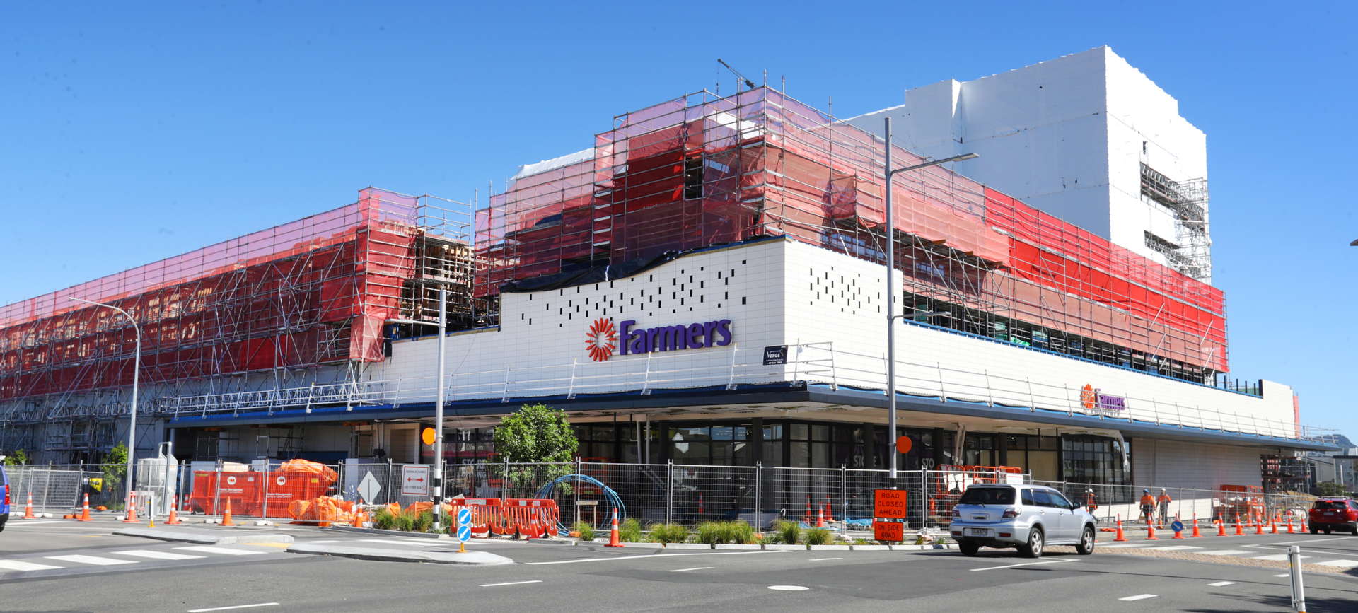 The development that houses Farmers, on the corner of Elizabeth St and Devonport Rd, pictured in February. Photo / Alan Gibson 