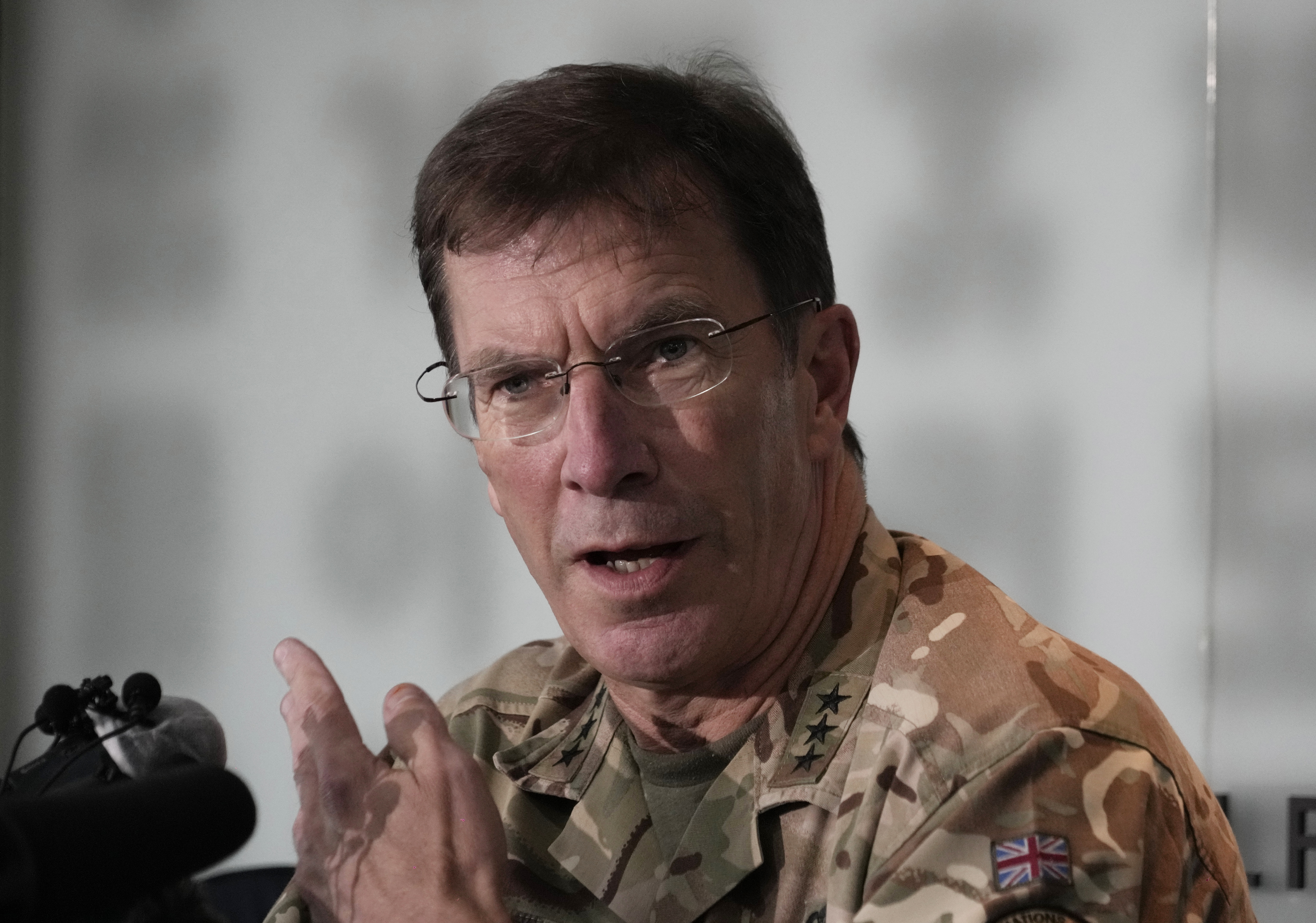 Lt. Gen. Andrew Harrison, deputy commander of the United Nations Command, speaks during a news briefing at the Foreign Correspondents' Club in Seoul, South Korea. Photo / Ahn Young-joon, AP