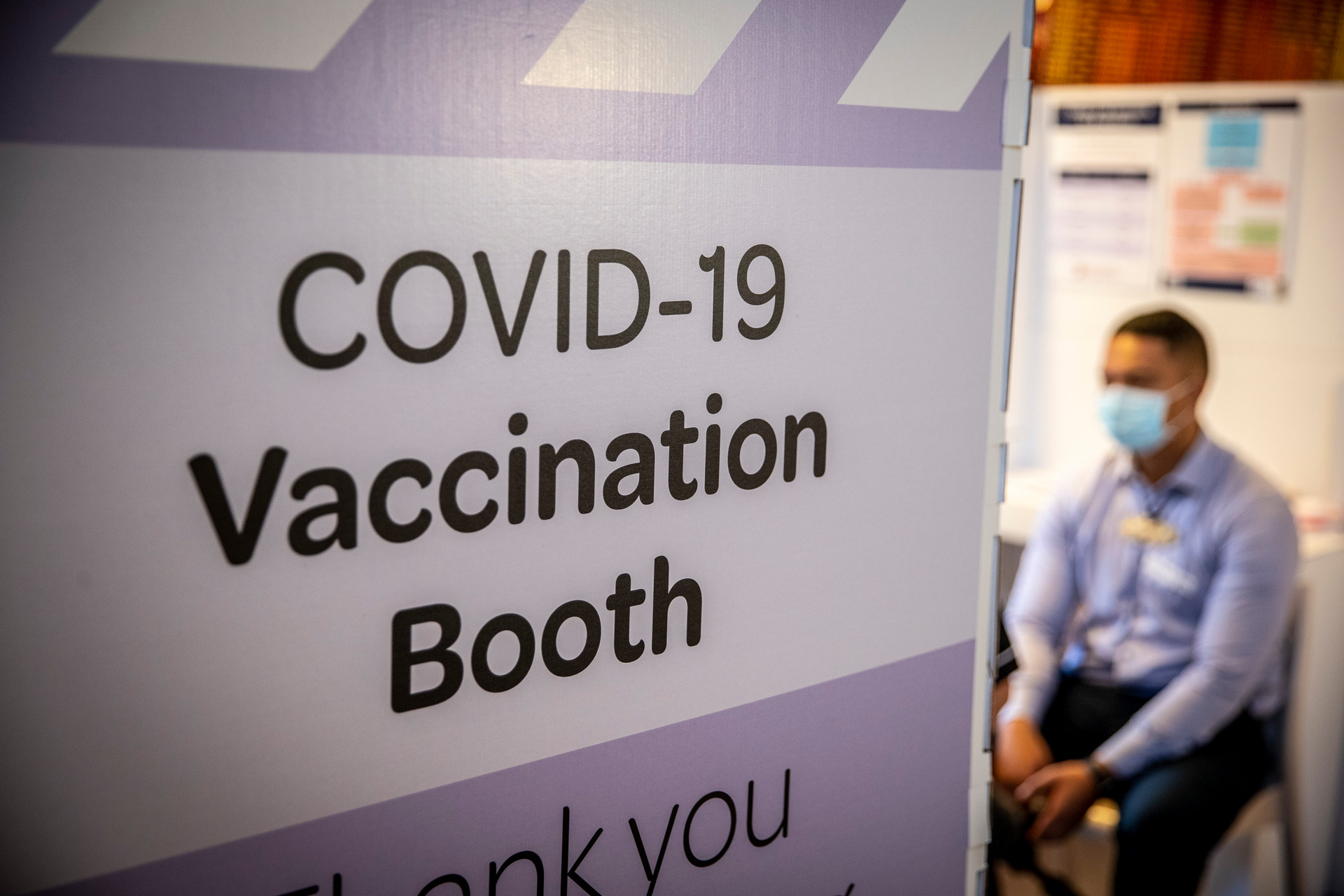 A Covid vaccination centre at Manurewa Marae, Auckland. Photo / Michael Craig
