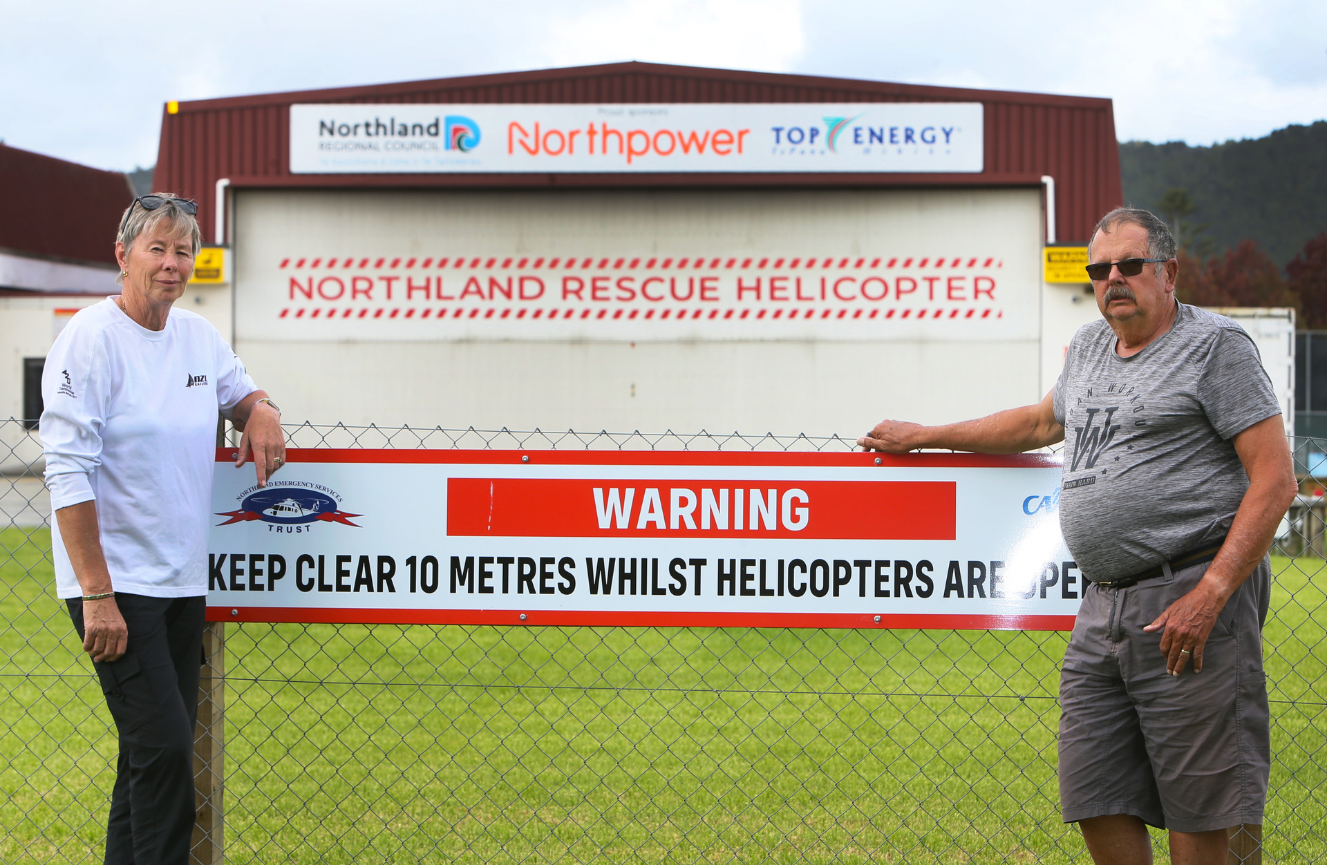 Kensington's Roger and Ruth de Bray are annoyed at the noise coming from the nearby rescue helicopter base. Photo / Tania Whyte