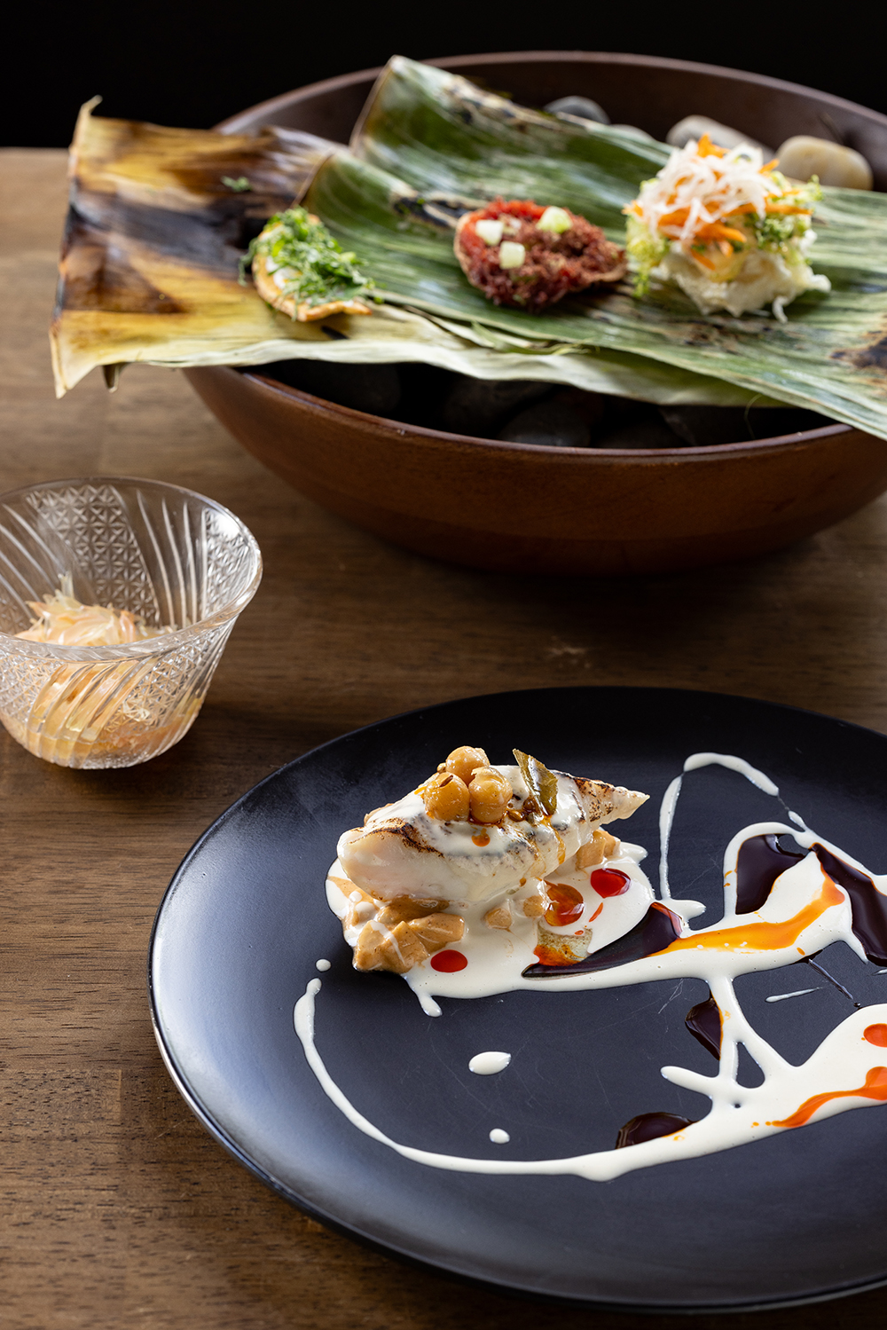 The mixed entree, fish and pāua on the menu at Tala restaurant in Parnell. Photo / Babiche Martens