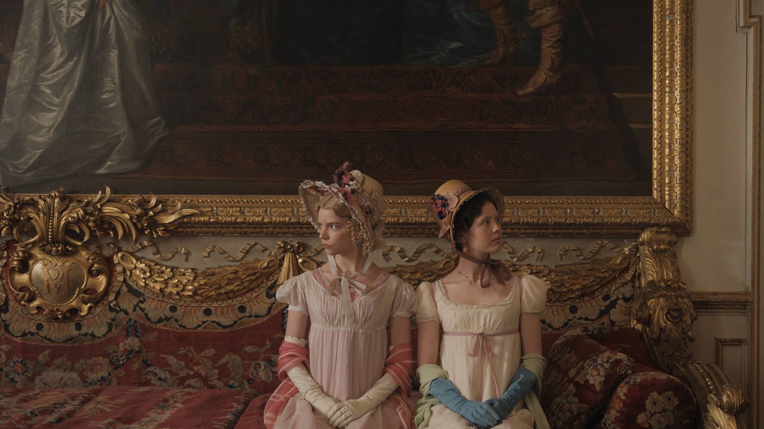 (From left) Anya Taylor-Joy as Emma Woodhouse, and Mia Goth as Harriet Smith. Photo / Fox Universal