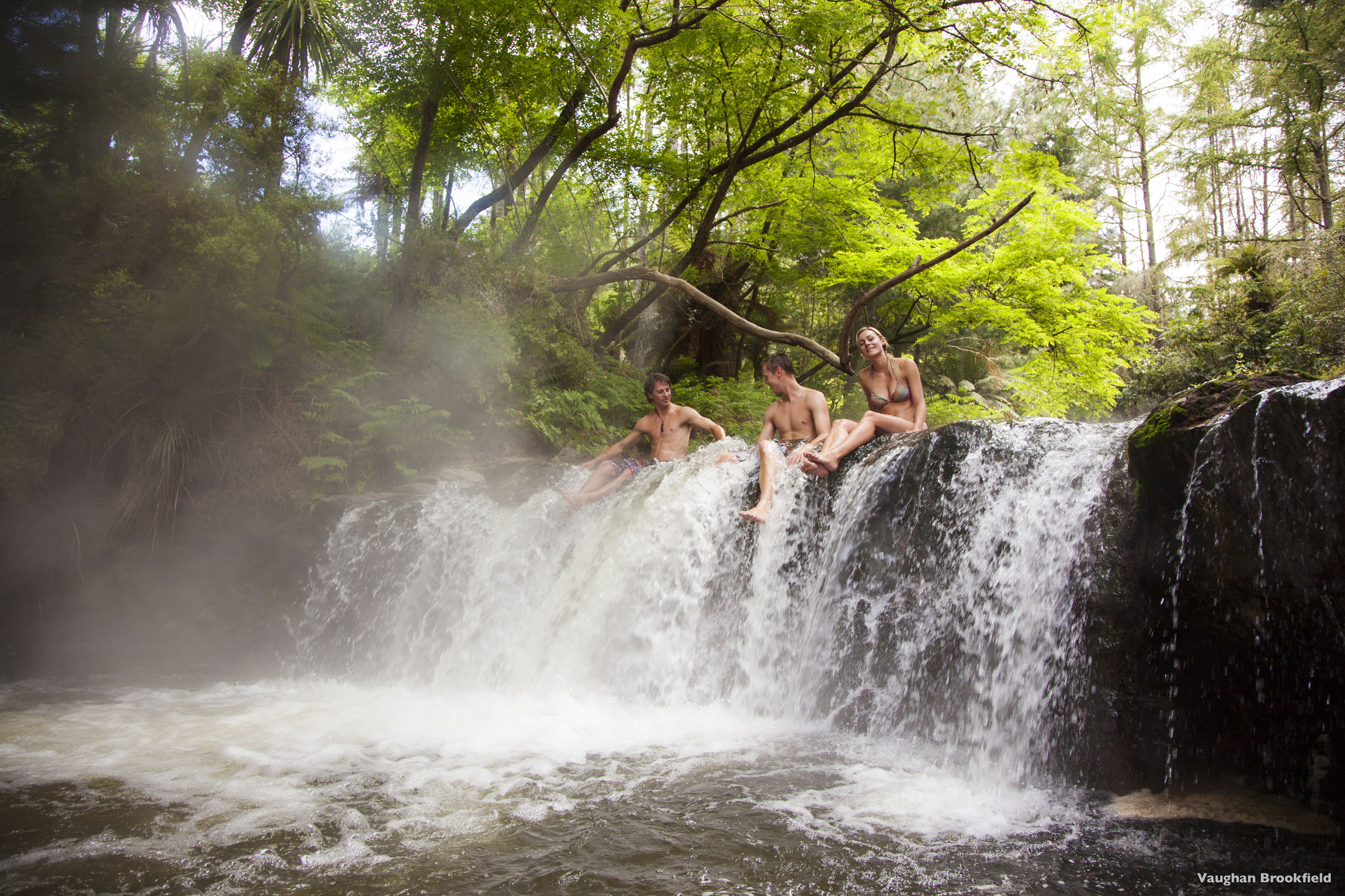 Let the good times roll at Kerosene Creek, south of Rotorua. Photo / Vaughan Brookfield