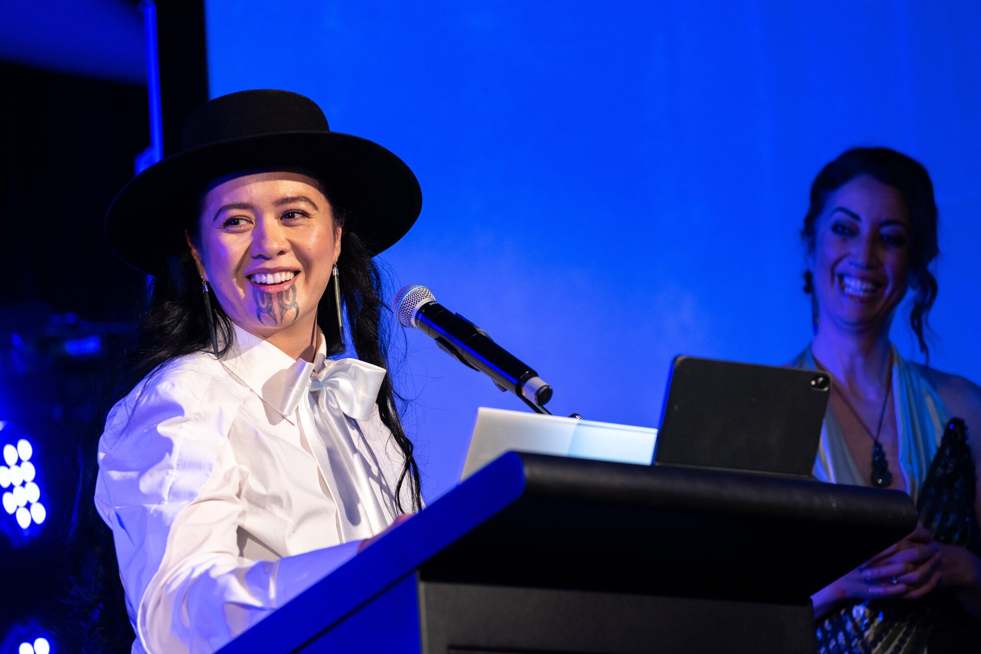 Raukura Huata speaking at the event. Photo / Supplied