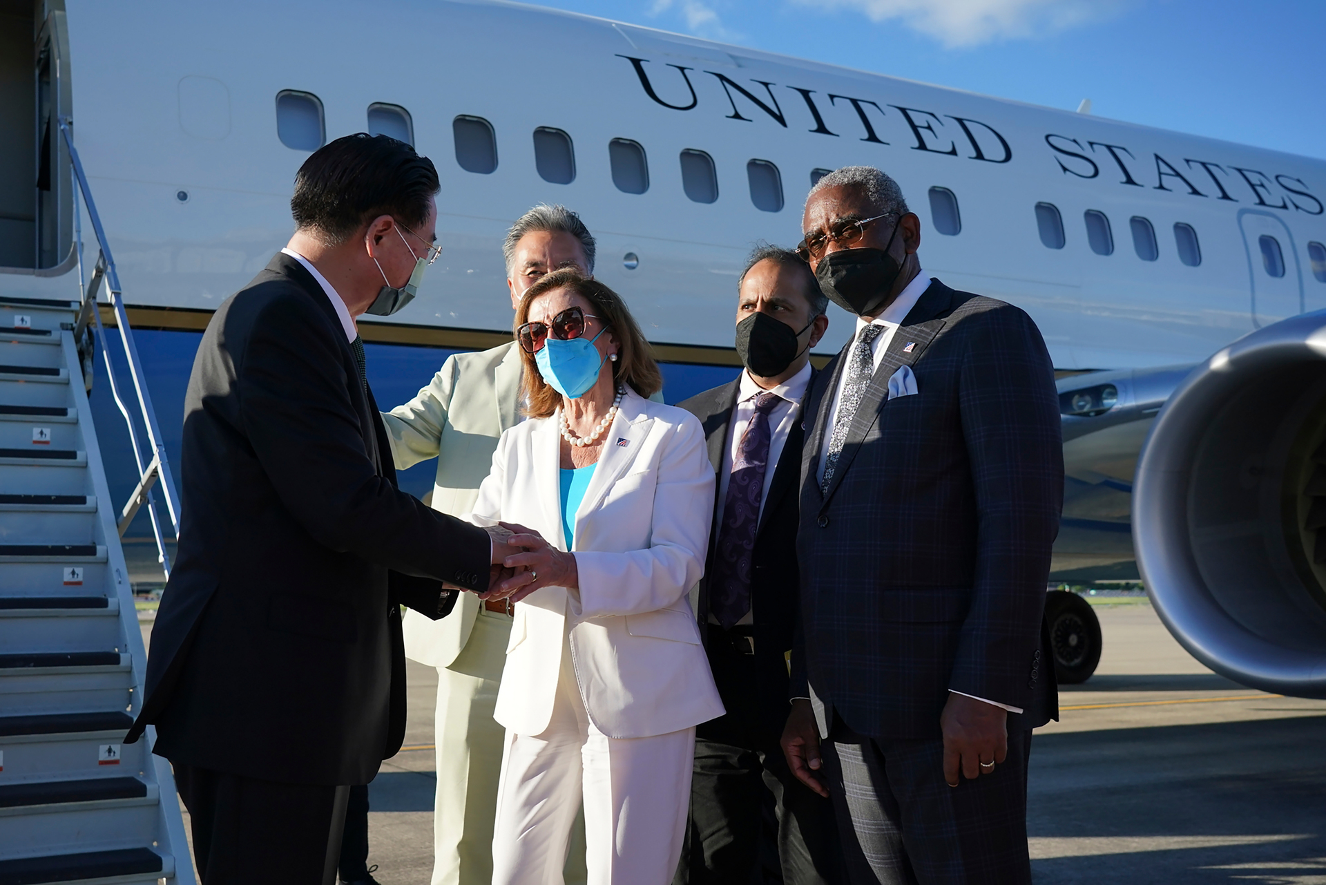 US House Speaker Nancy Pelosi in Taipei, Taiwan. Photo / AP