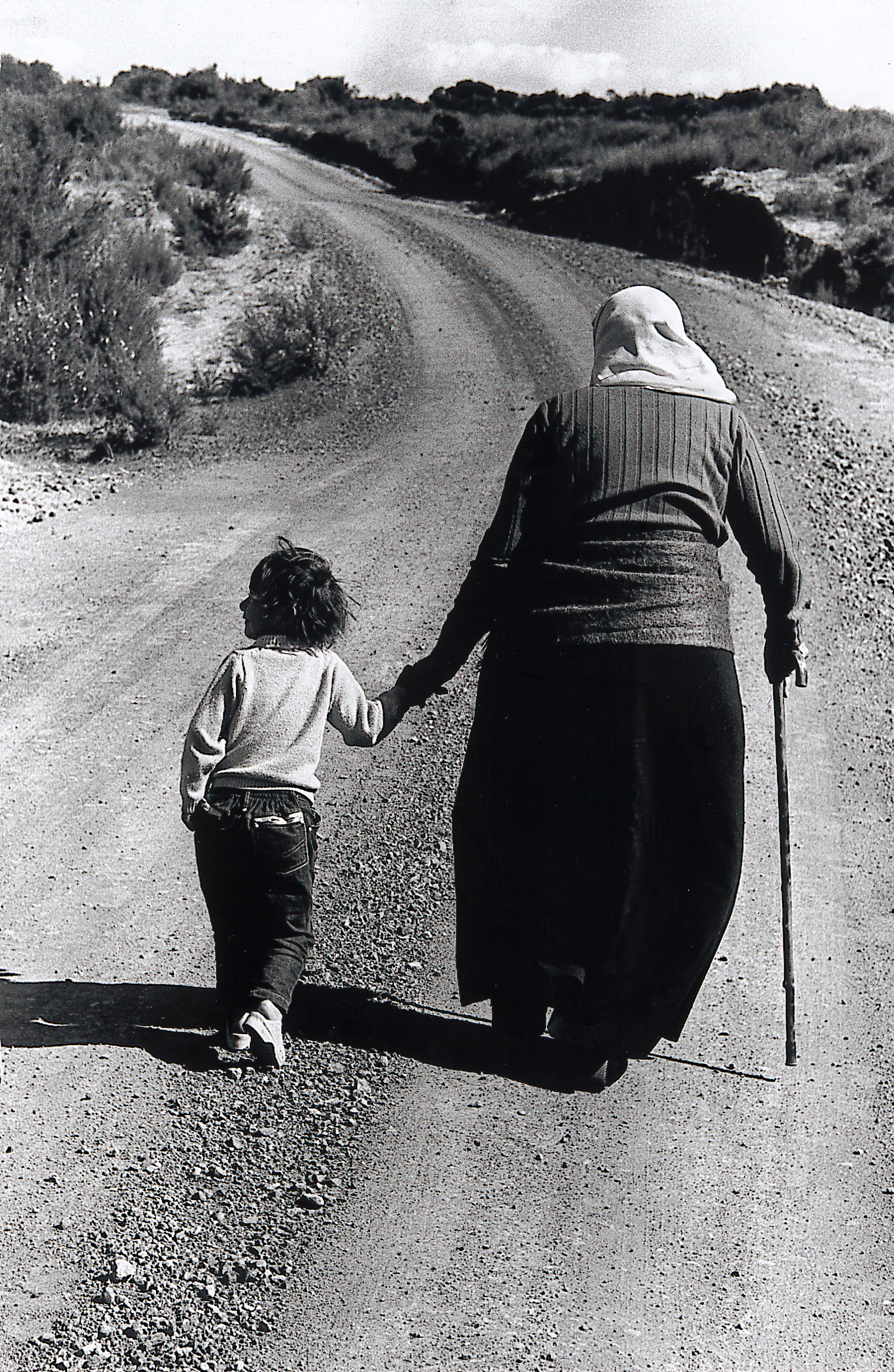 Dame Whina Cooper and her granddaughter Irenee Cooper set off for Parliament in 1975. Photo / Michael Tubberty 