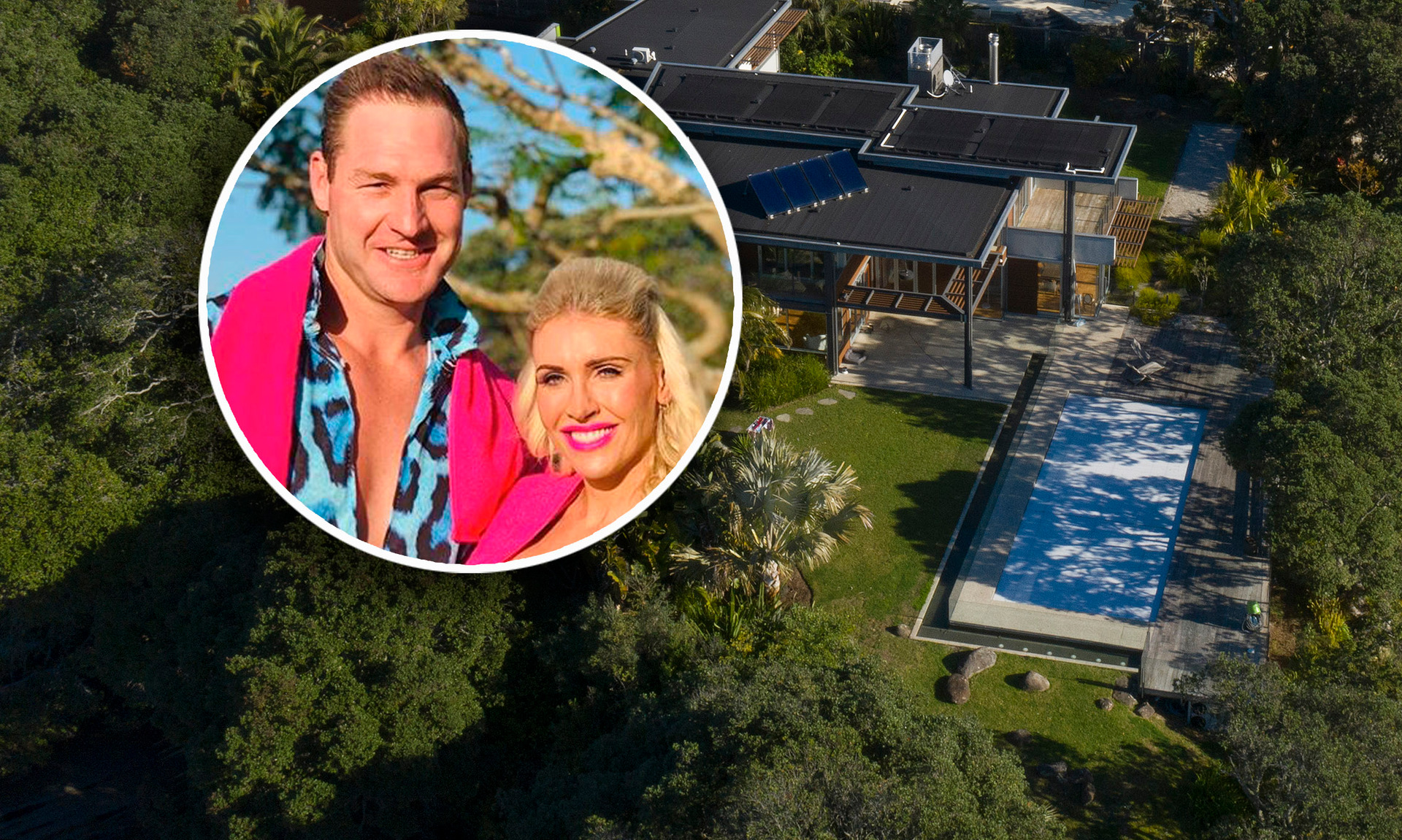 Ex-All Black Ali Williams and Zuru toy billionaire Anna Mowbray are demolishing their 12-year-old house in Westmere for a new home and helicopter pad. Photo / Brett Phibbs
