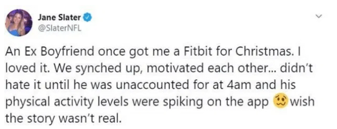 NFL Network's Jane Slater caught her ex cheating via FitBit