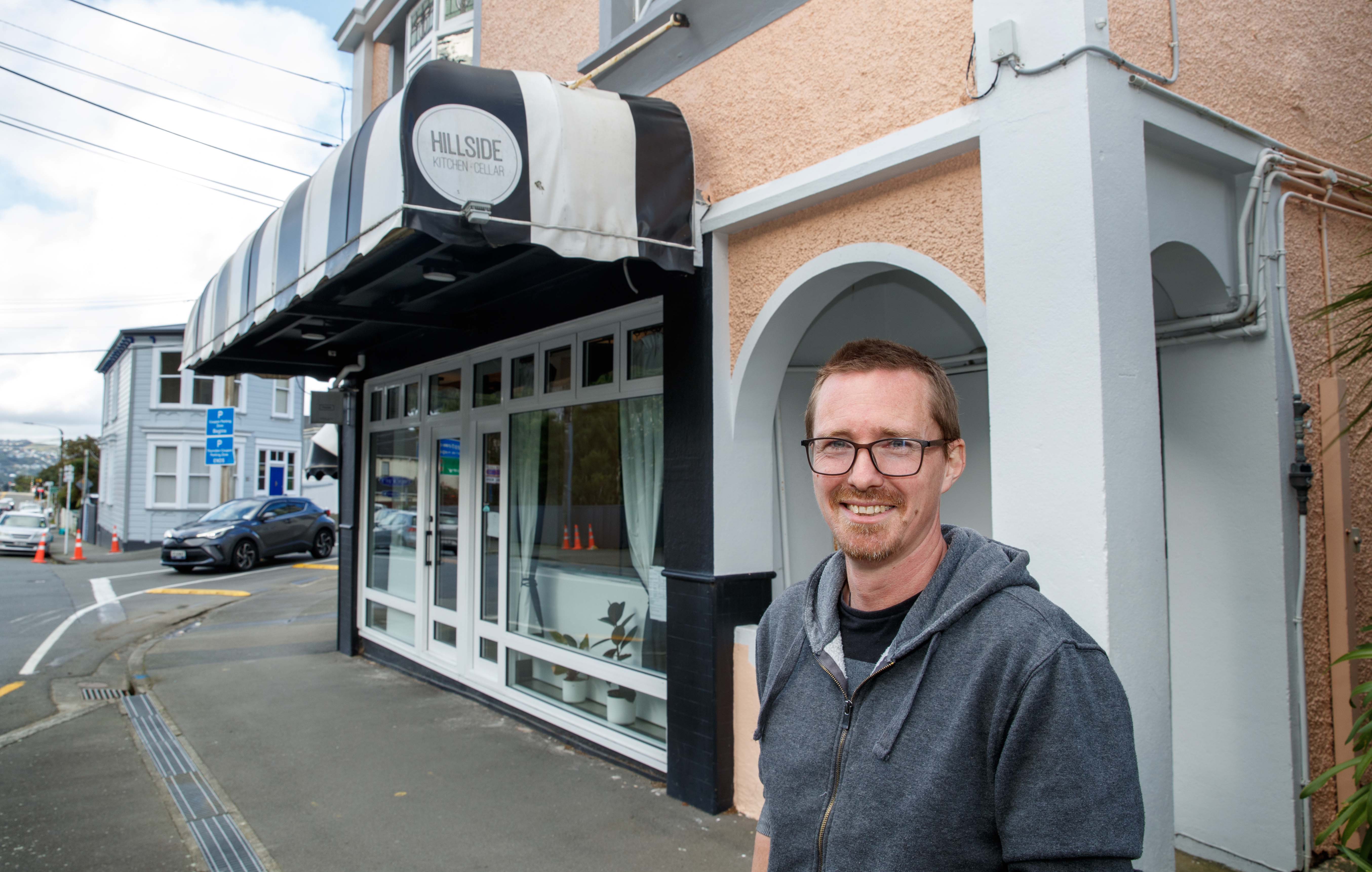 Hillside owner Asher Boote outside his restaurant on Tinakori Rd in Wellington. Photo / Mark Mitchell