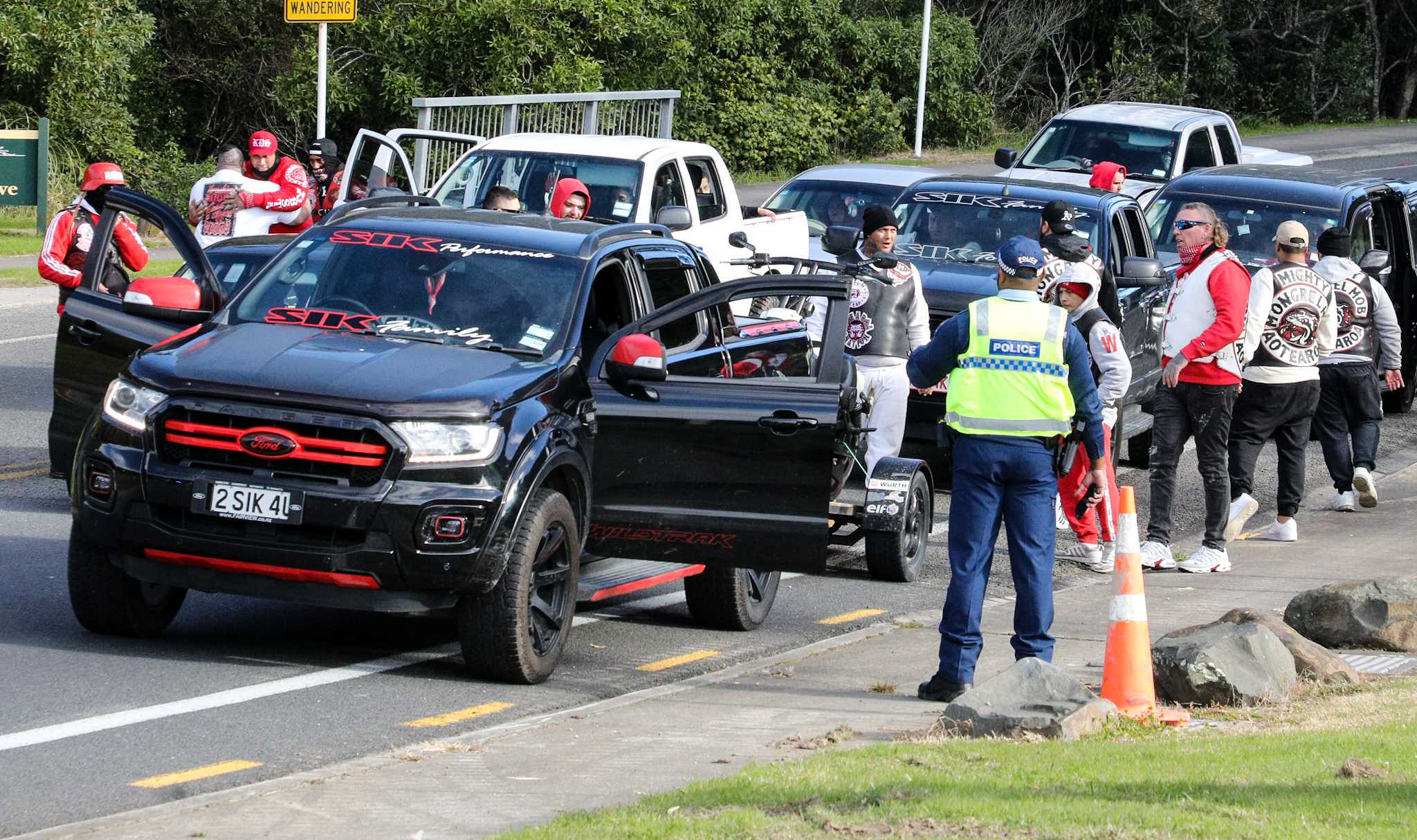 Hundreds of gang members headed to the Bay of Plenty last week for a tangi. Photo / Andrew Warner