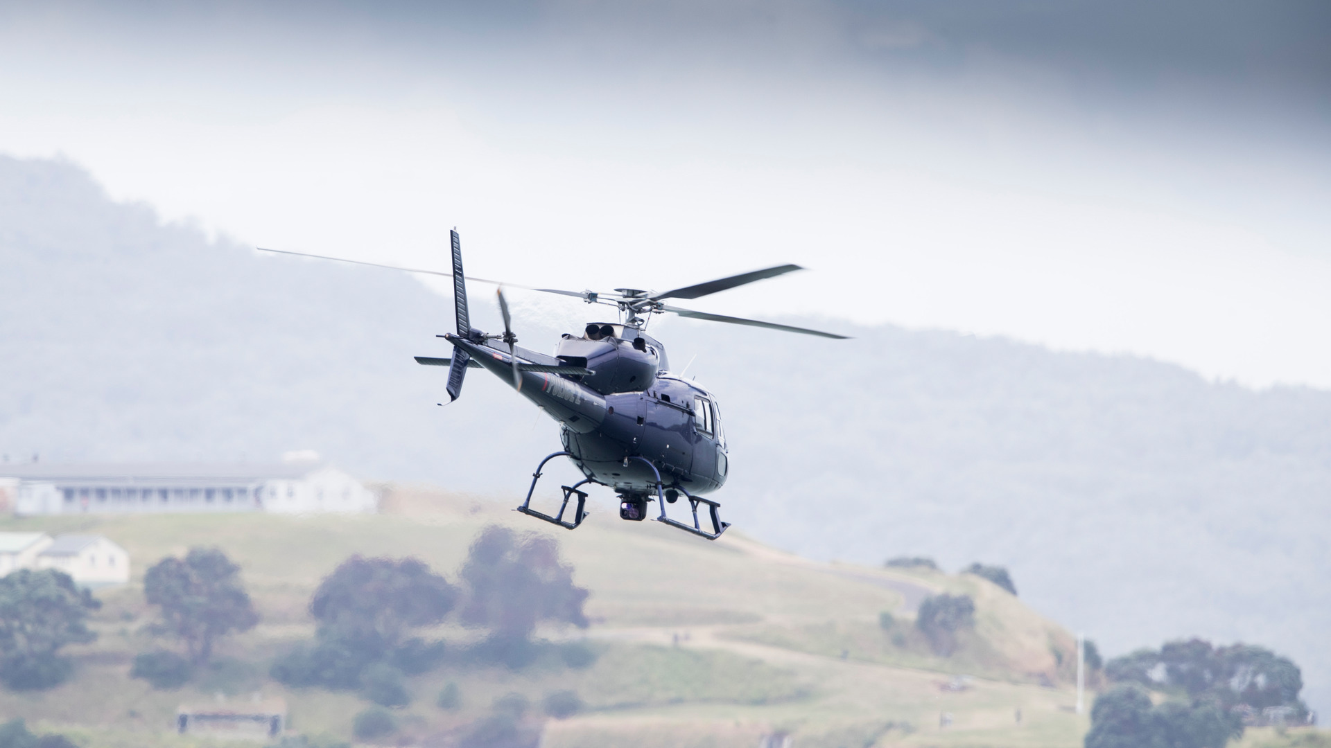 The police Eagle helicopter. New Zealand Herald photograph by Greg Bowker