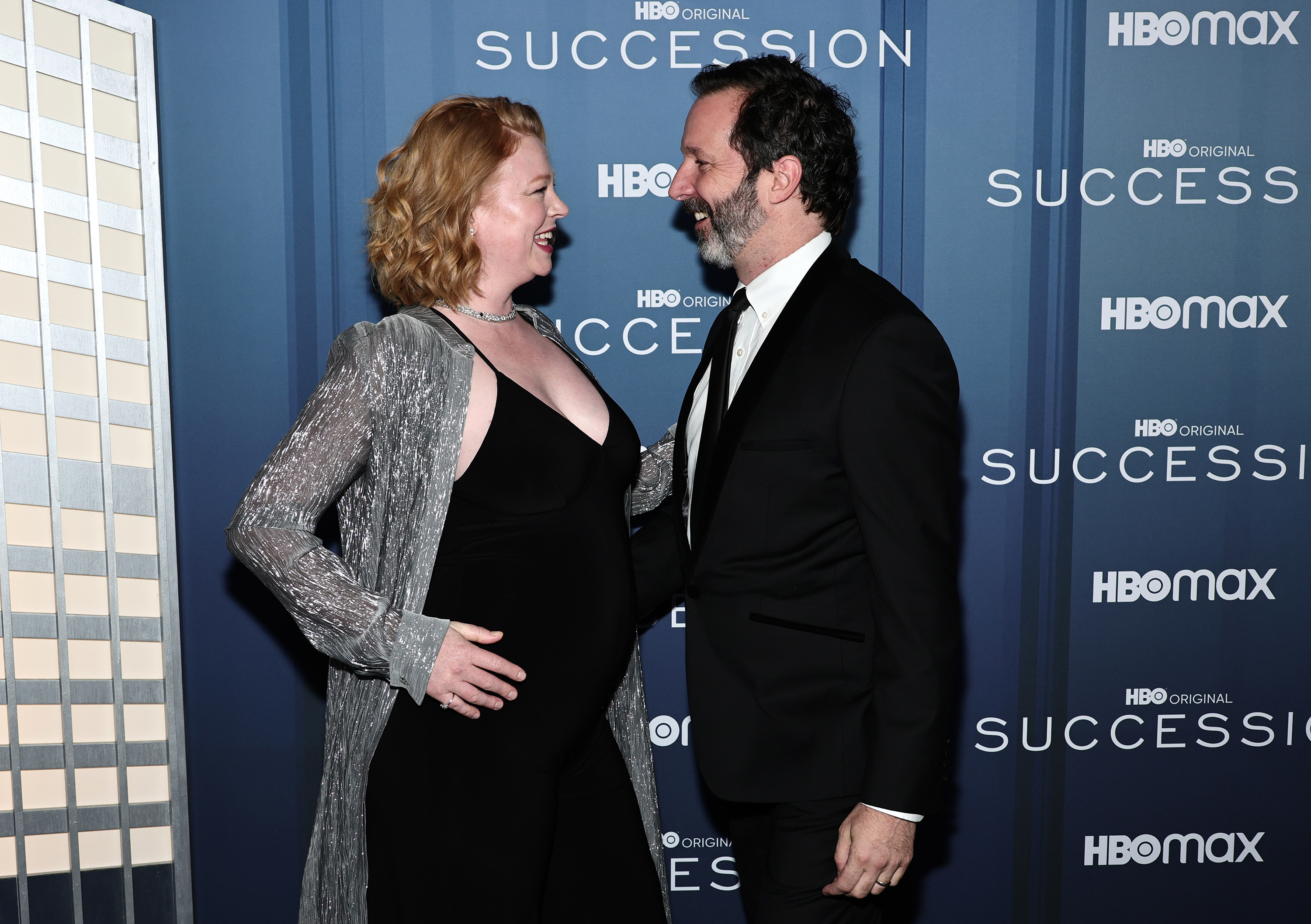 Attending the premiere of series 4 of Succession in New York in March last year with her husband and fellow Australian, the actor Dave Lawson. Photo / Getty Images