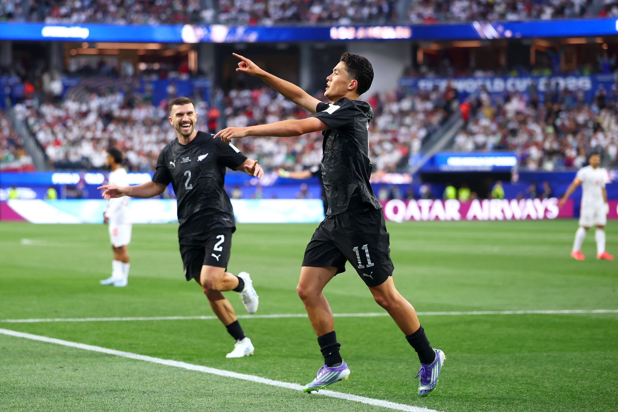 Elijah Just scored twice against Iran. Photo / Getty Images