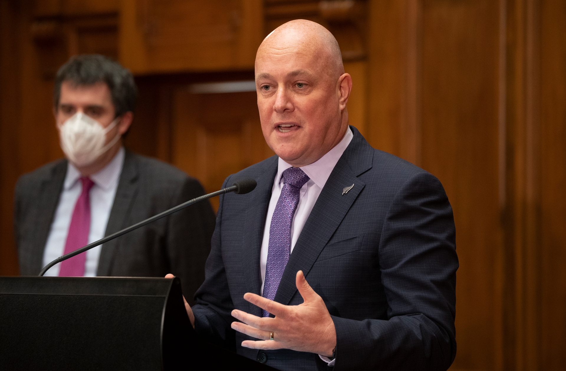National leader Christopher Luxon is keen on lifting defence spending. Photo / Mark Mitchell. 