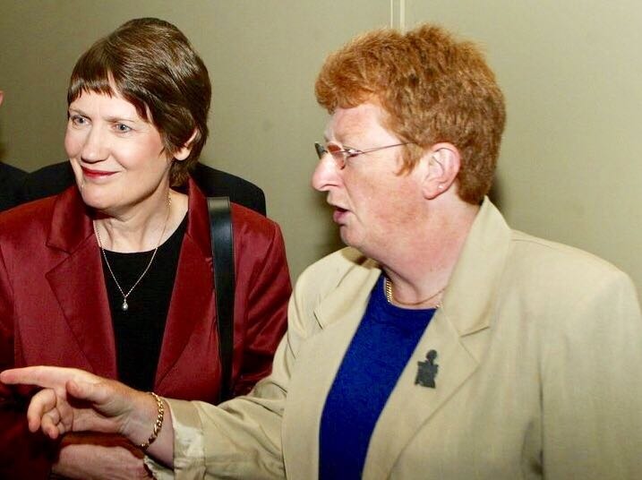 Former Prime Minister Helen Clark with her chief of staff, Heather Simpson, in earlier times. Photo / Mark Mitchell