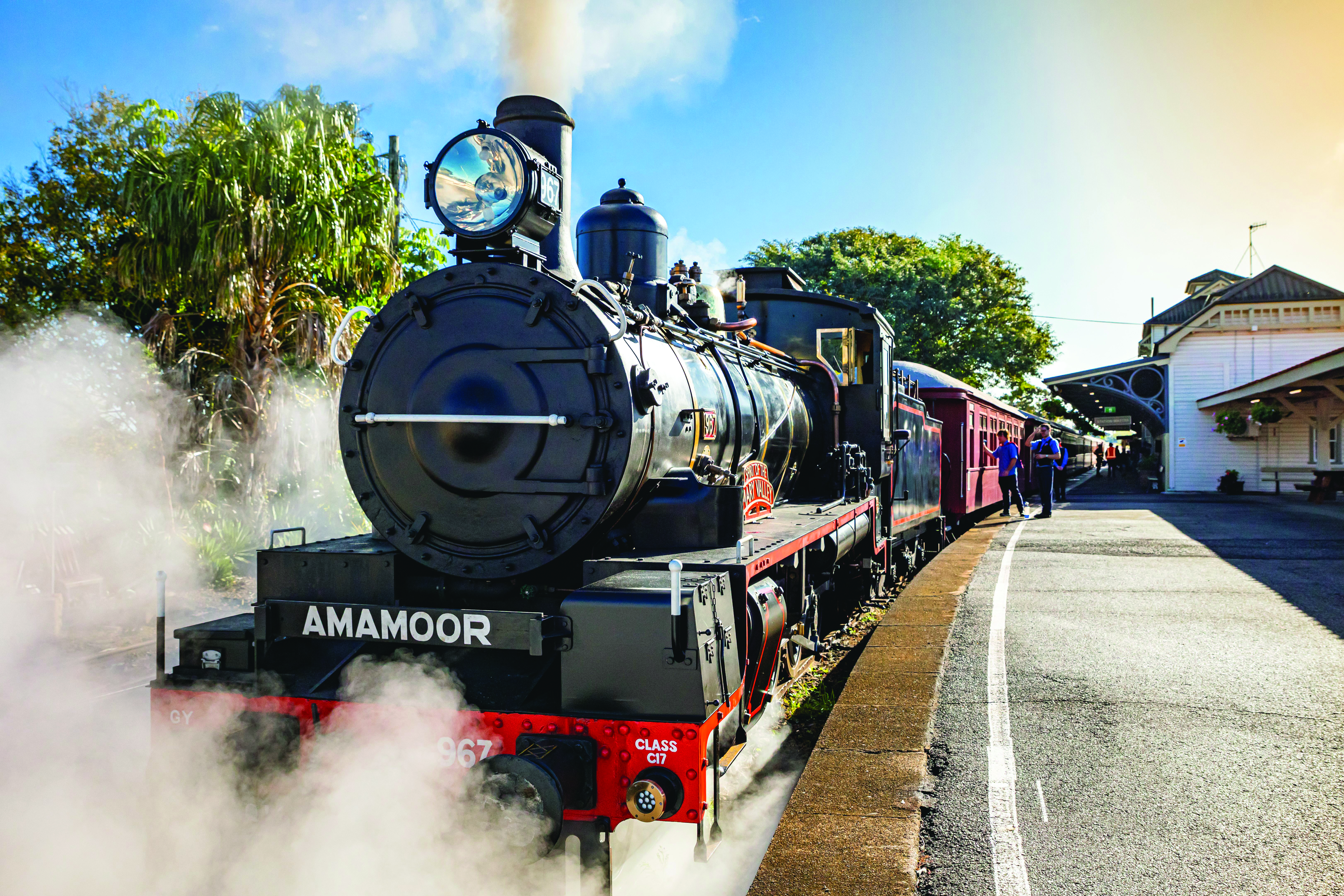 Board one of the meticulously restored Mary Valley Rattler trains in Queensland.
Photo / Supplied