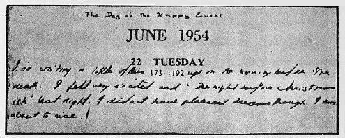 Pauline's last diary entry before the murder. Photo / Supplied