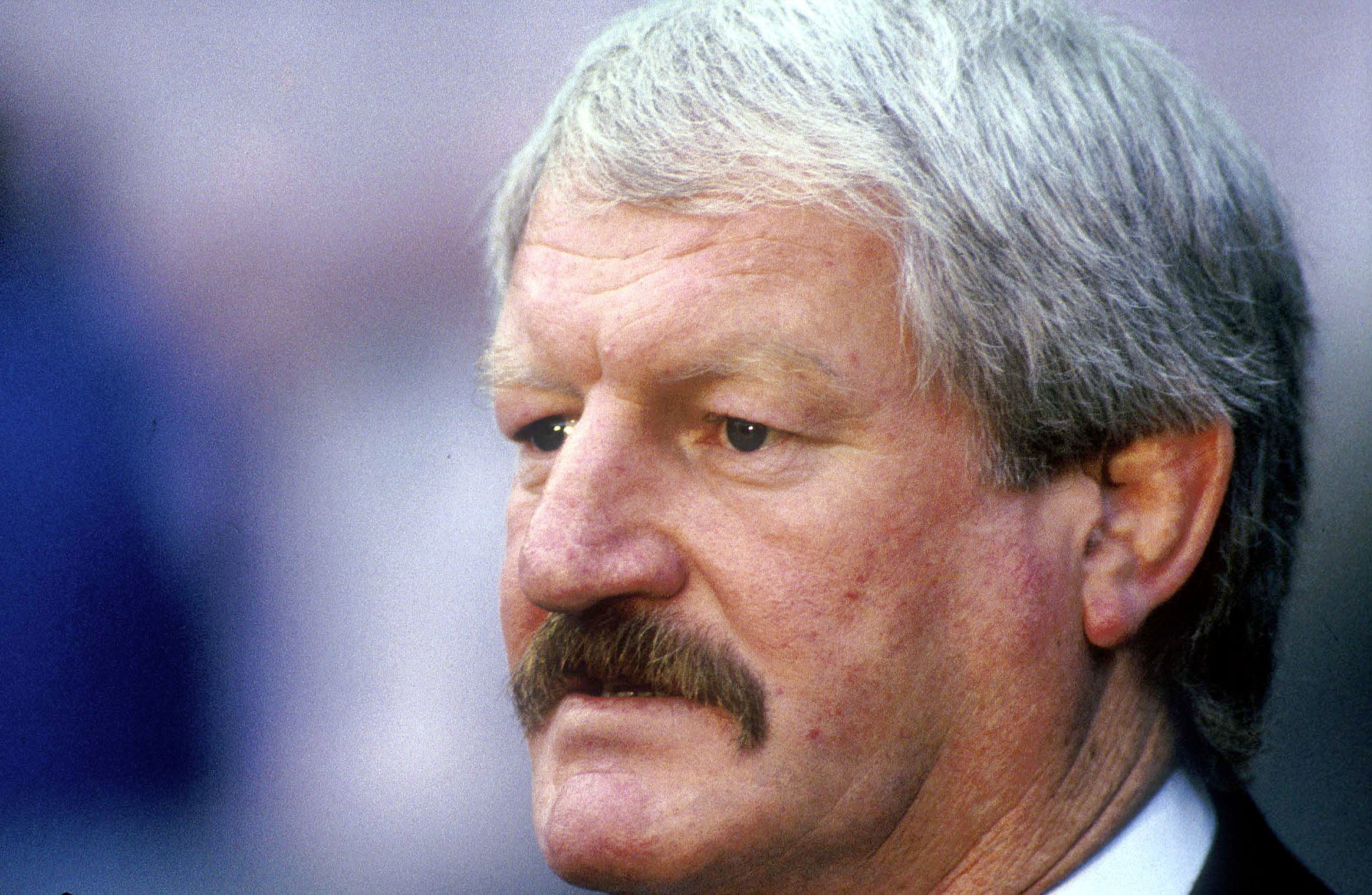 All Blacks coach Alex Wyllie, pictured in 1990, is remembered for his tough approach and his innovation. Photo/ Photosport