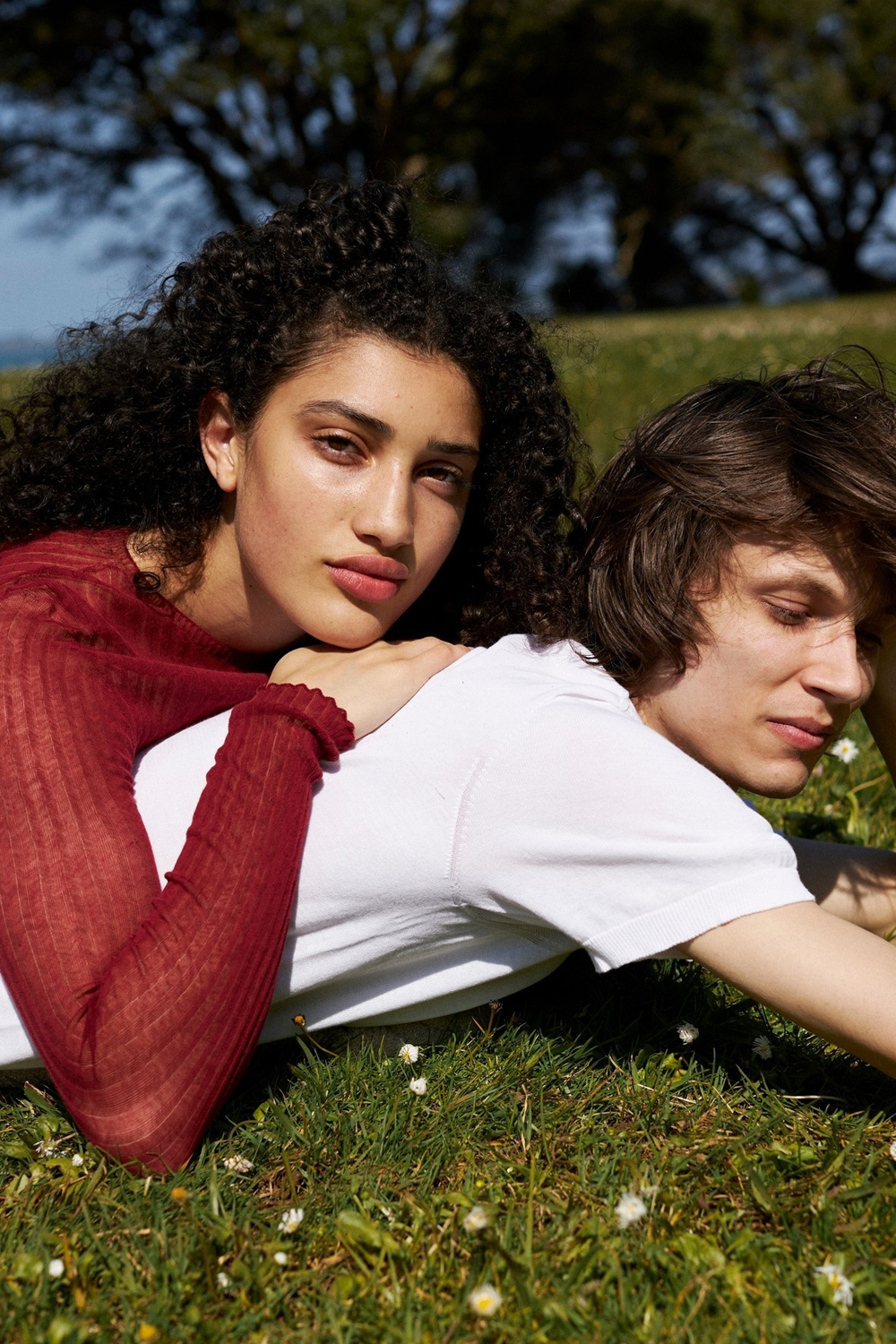 Cotton tulle and utility merino knits by Standard Issue.