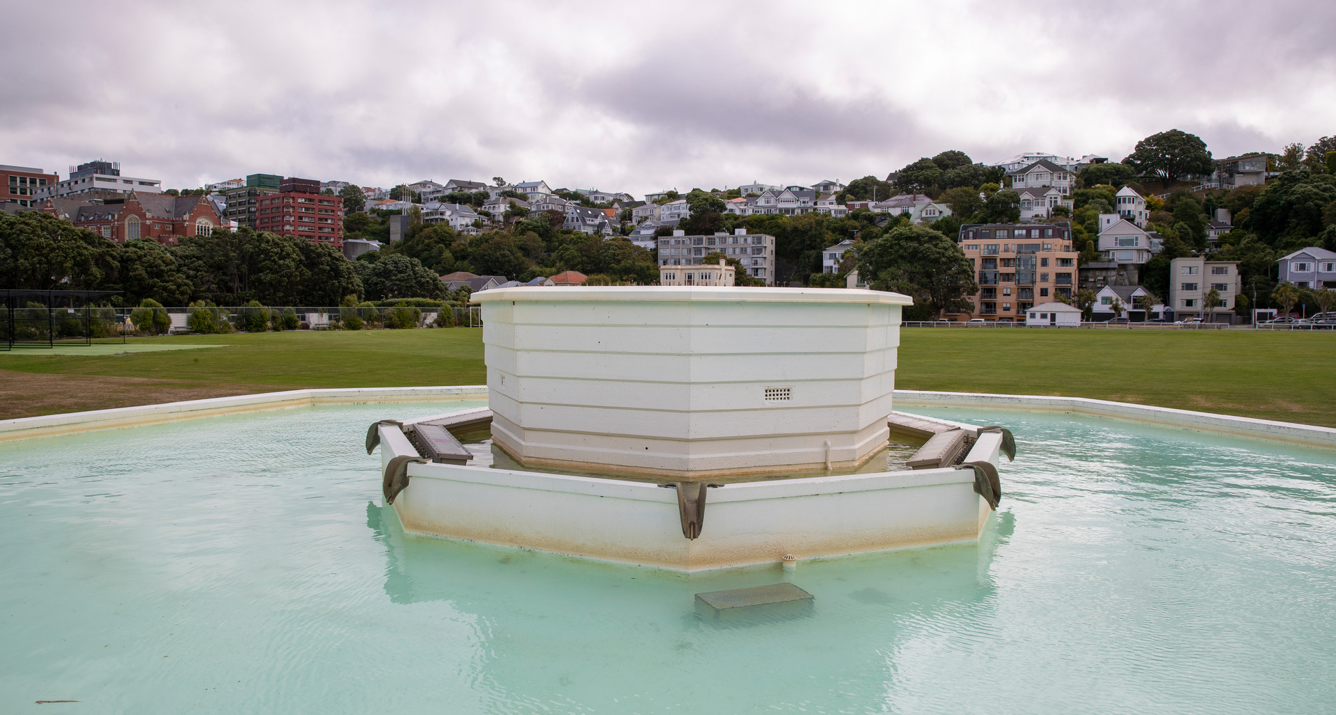 A fountain at Kelburn Park is a favourite drinking spot among students. Photo / Mark Mitchell.