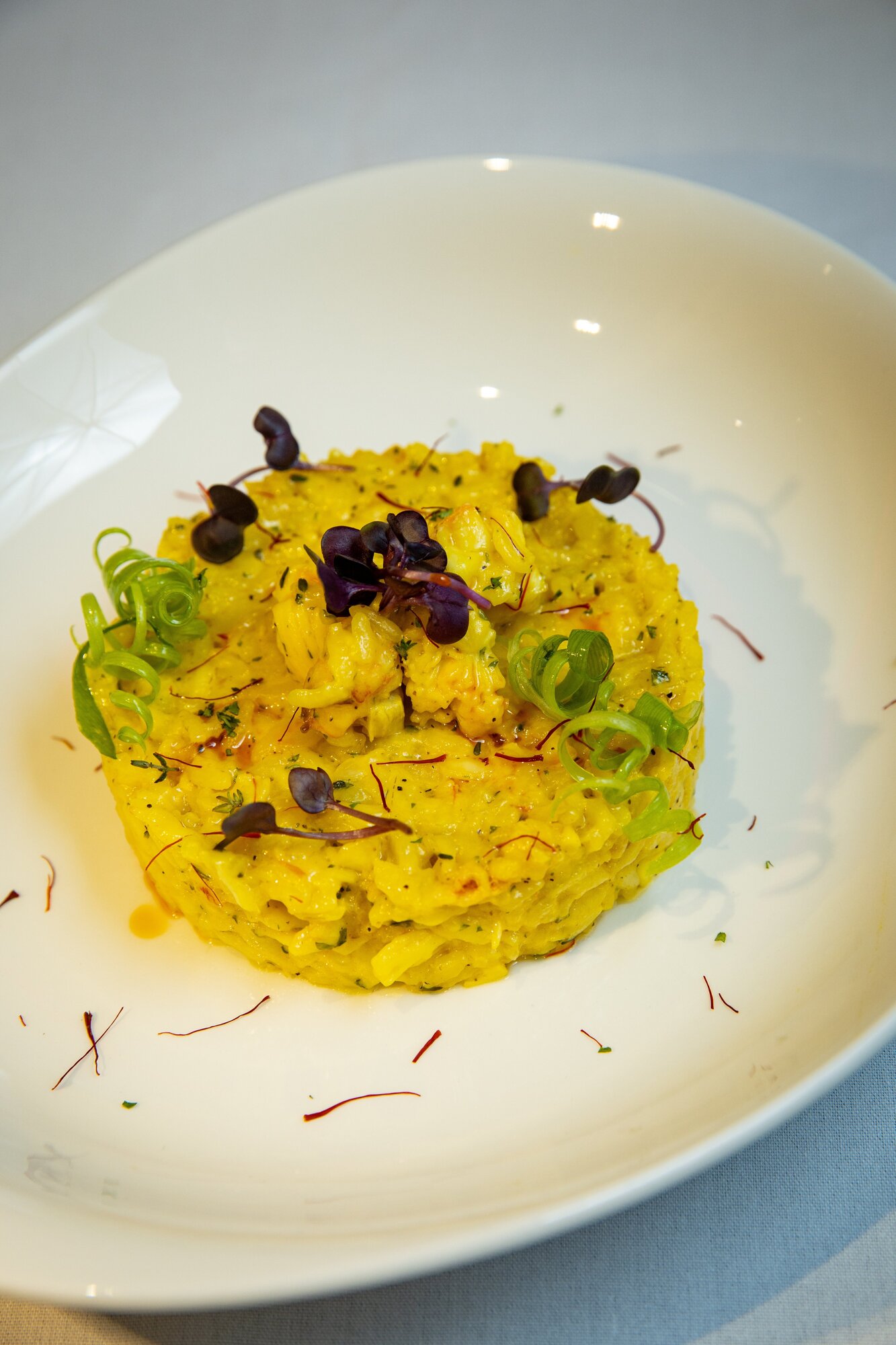 Crayfish, saffron and lemon risotto. Photo / Dean Purcell