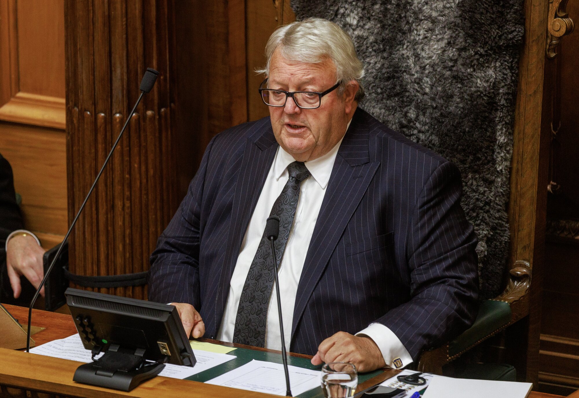 Speaker of the House Gerry Brownlee ruled in Parliament today that there is a question of privilege to assess after information was not disclosed by officials at a select committee meeting in March. Photo / Mark Mitchell