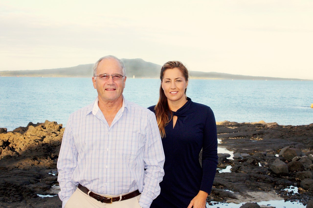 Specialist marina developer and engineer Tony Mair with daughter Sarah. Photo / supplied