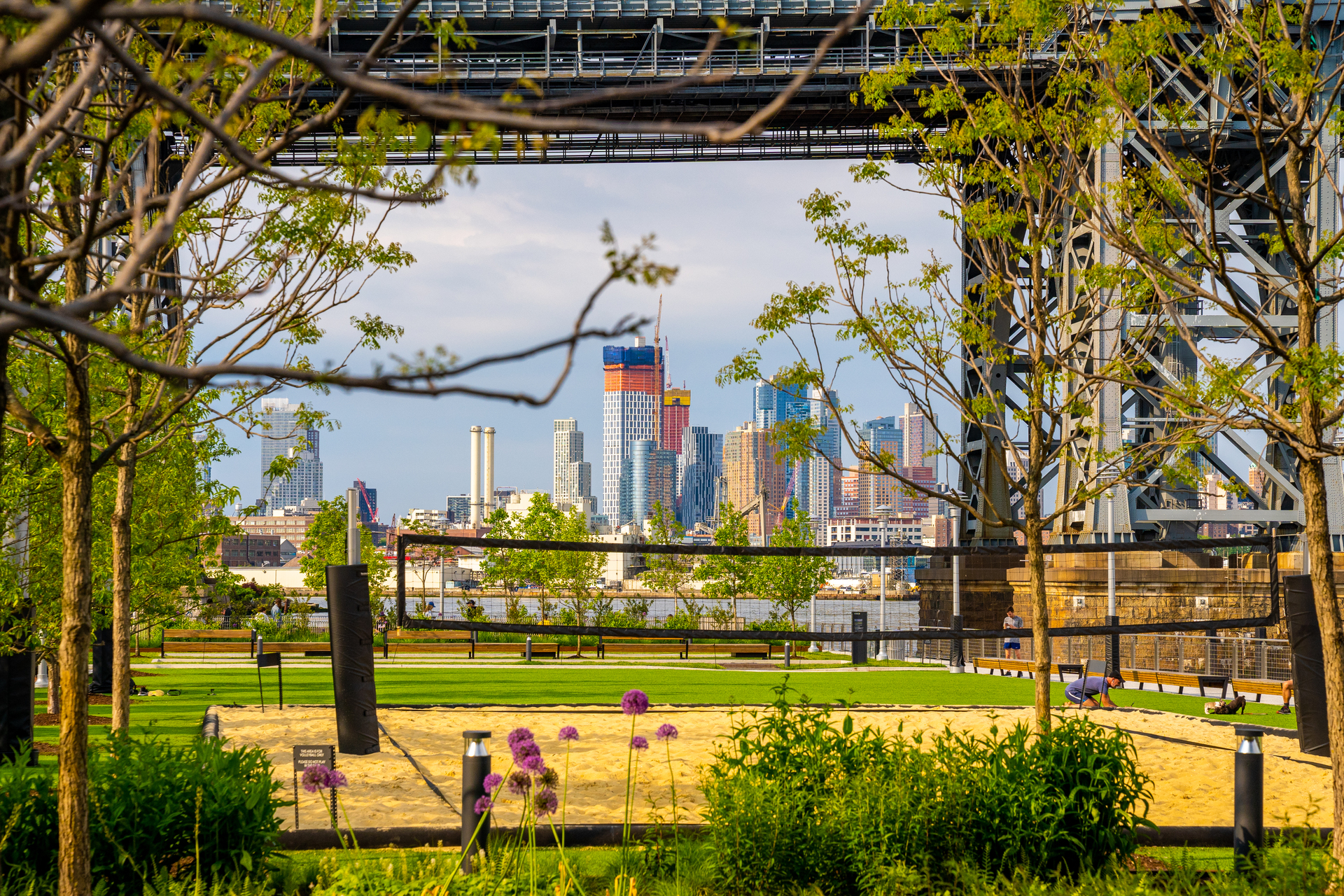 Domino Park is a Brooklyn gem that boasts impressive Manhattan views. Photo / Getty Images