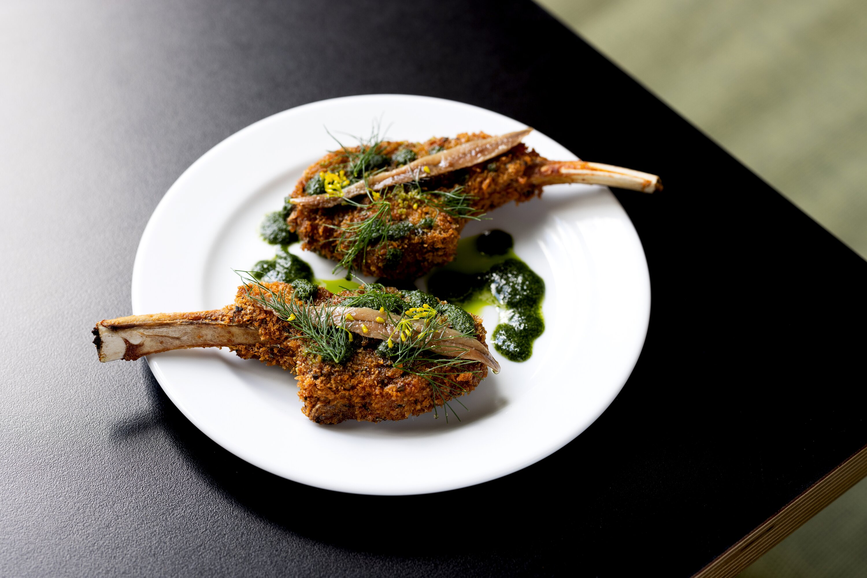 Ada's lamb cutlets. Photo / Babiche Martens
