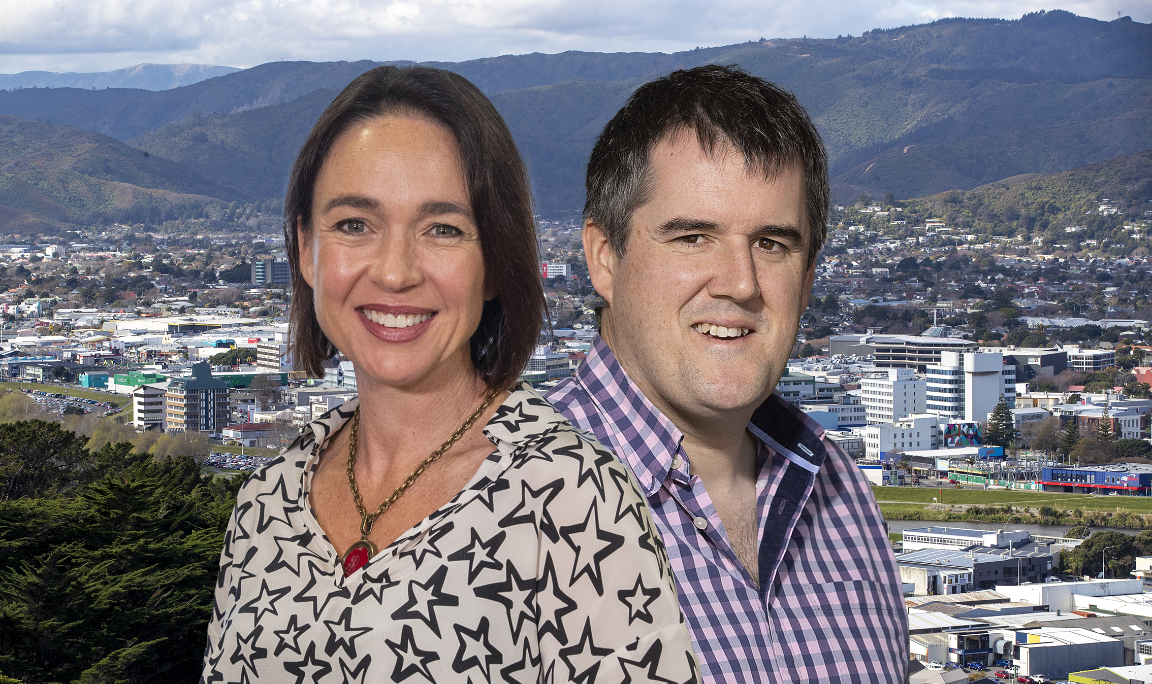 Hutt South MP Ginny Andersen and list MP Chris Bishop. Photos/ Mark Mitchell
