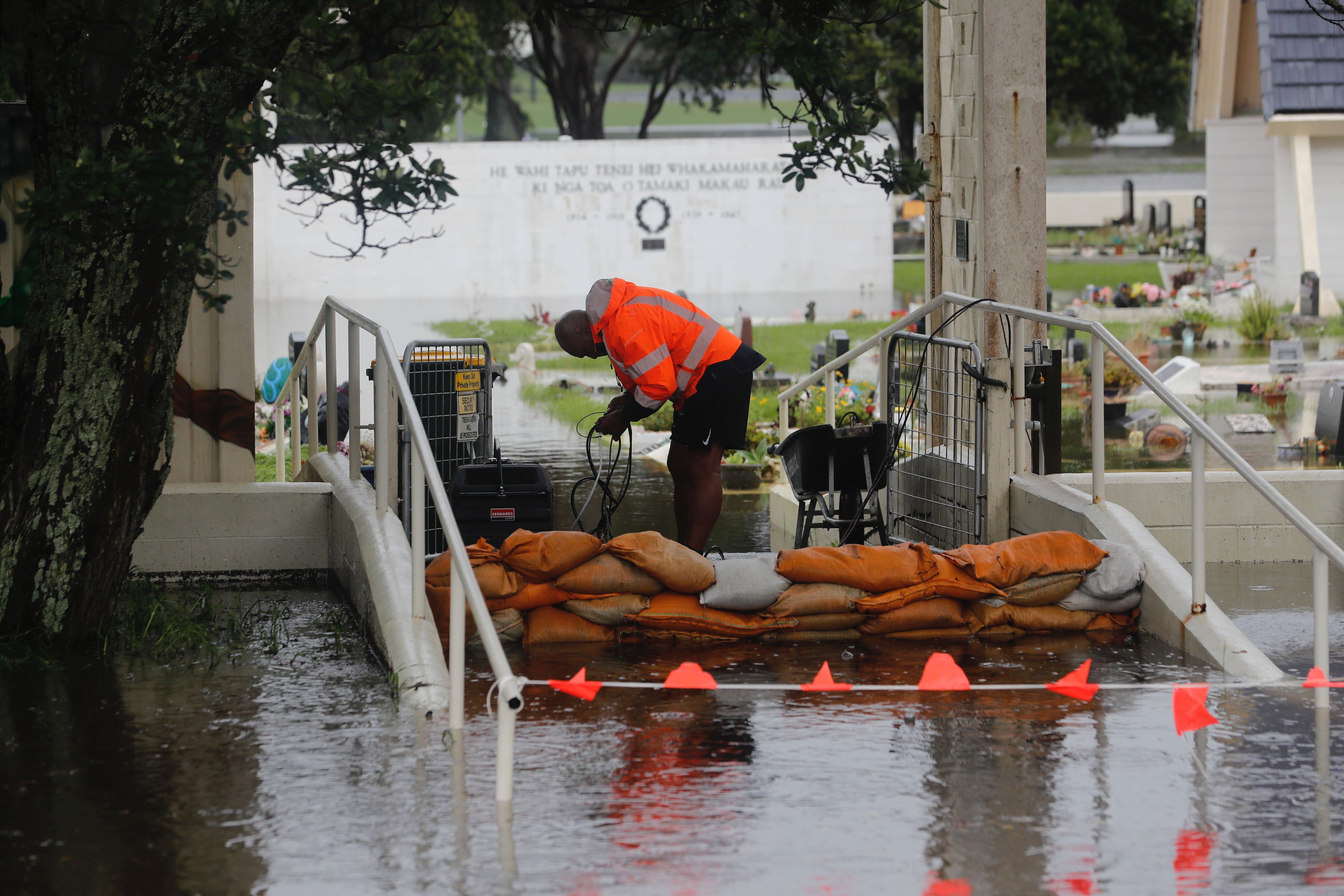 Local Iwi working to salvage the Cemetery at Okahu Bay. Photo / Dean Purcell