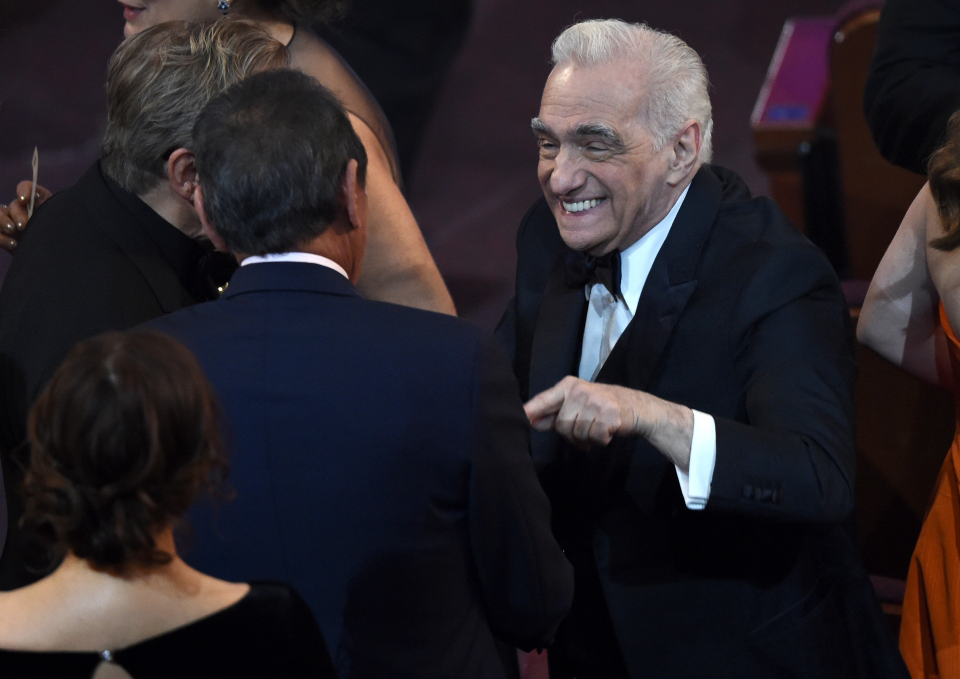 Martin Scorsese in the audience before the start of the Oscars. Photo / AP