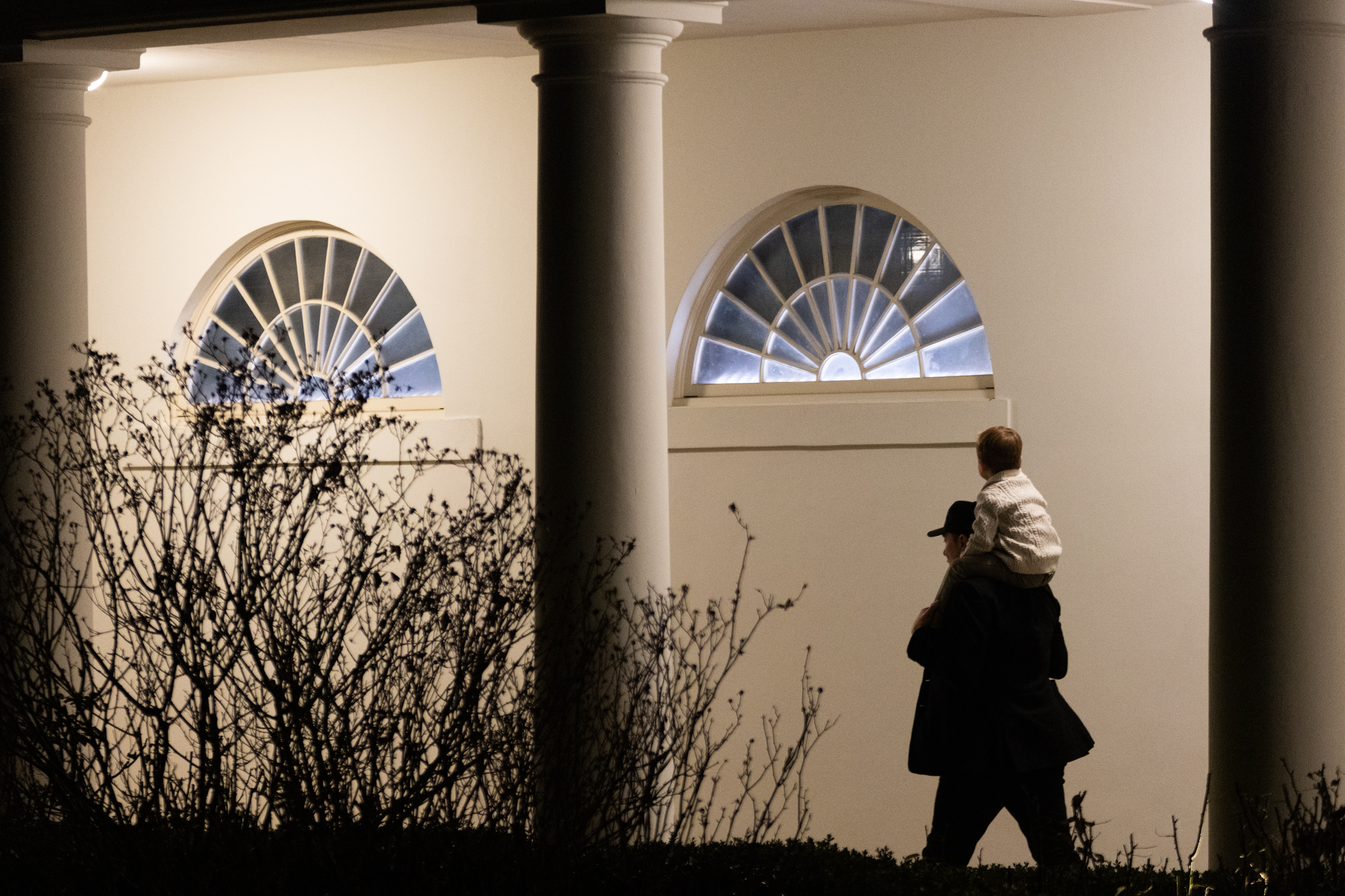 Elon Musk and his son at the White House on March 2. Photo / Washington Post