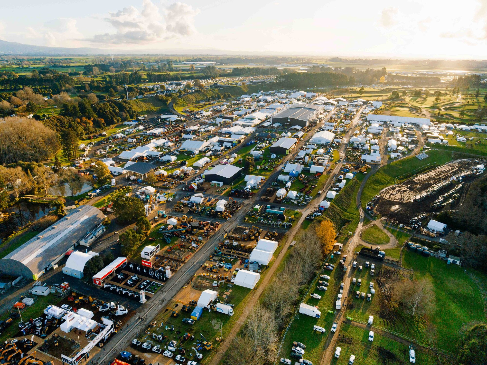  Preparations are ramping up on-site at Mystery Creek, with the venue taking shape ahead of Fieldays. Photo / Fieldays