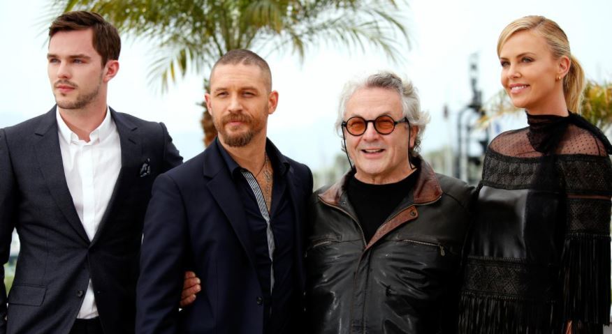 Nicholas Hoult, Tom Hardy, director George Miller and Charlize Theron hit the publicity trail for Mad Max in 2015. Photo / Getty Images