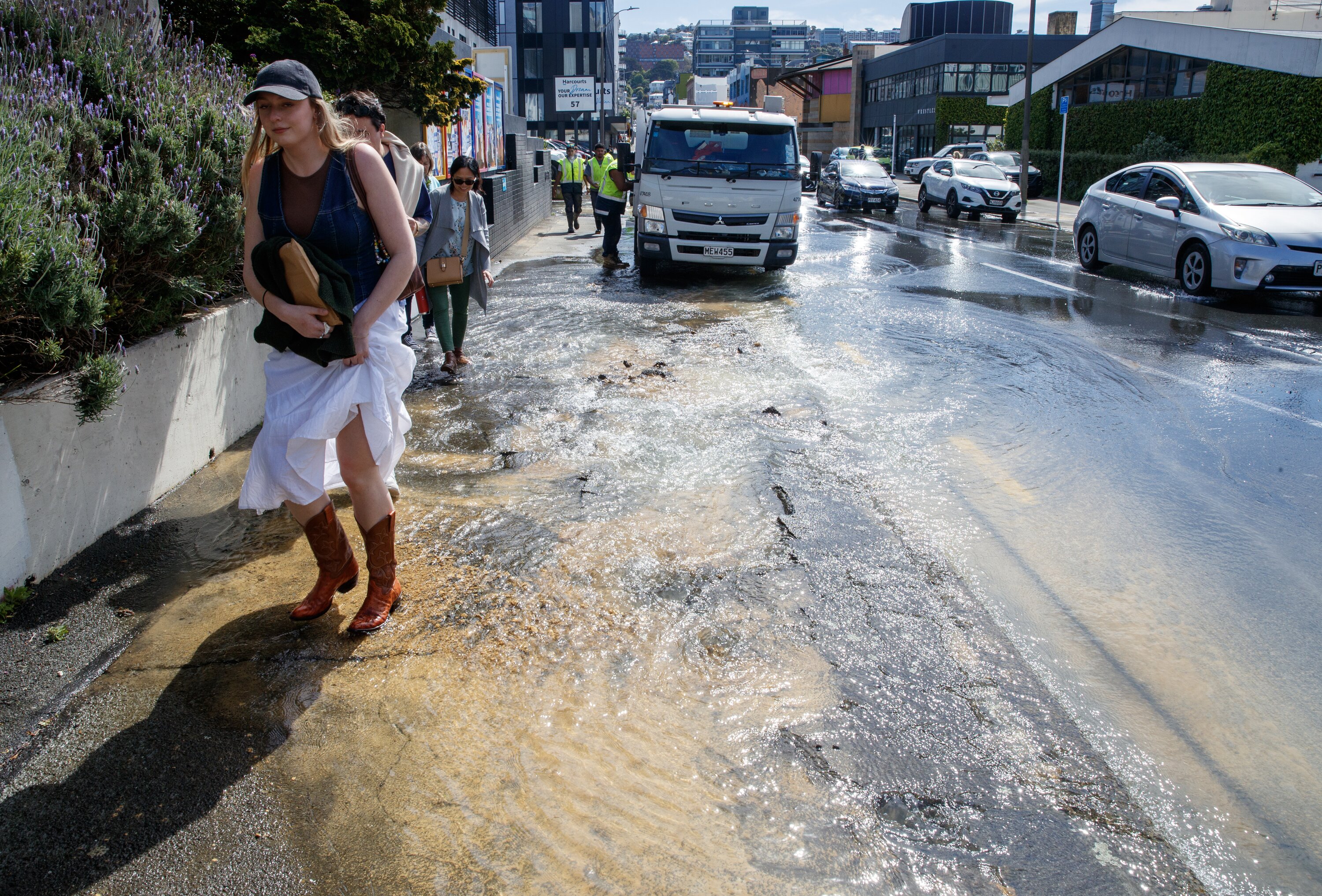 Wellington is no stranger to water woes, with pipes frequently bursting. Photo / Mark Mitchell
