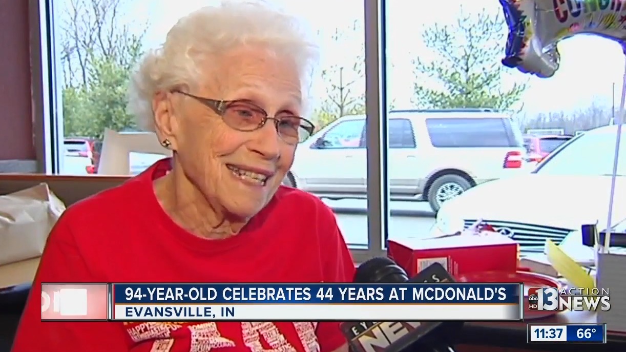 Watch 94 Year Old Woman Works At Mcdonald S Nz Herald