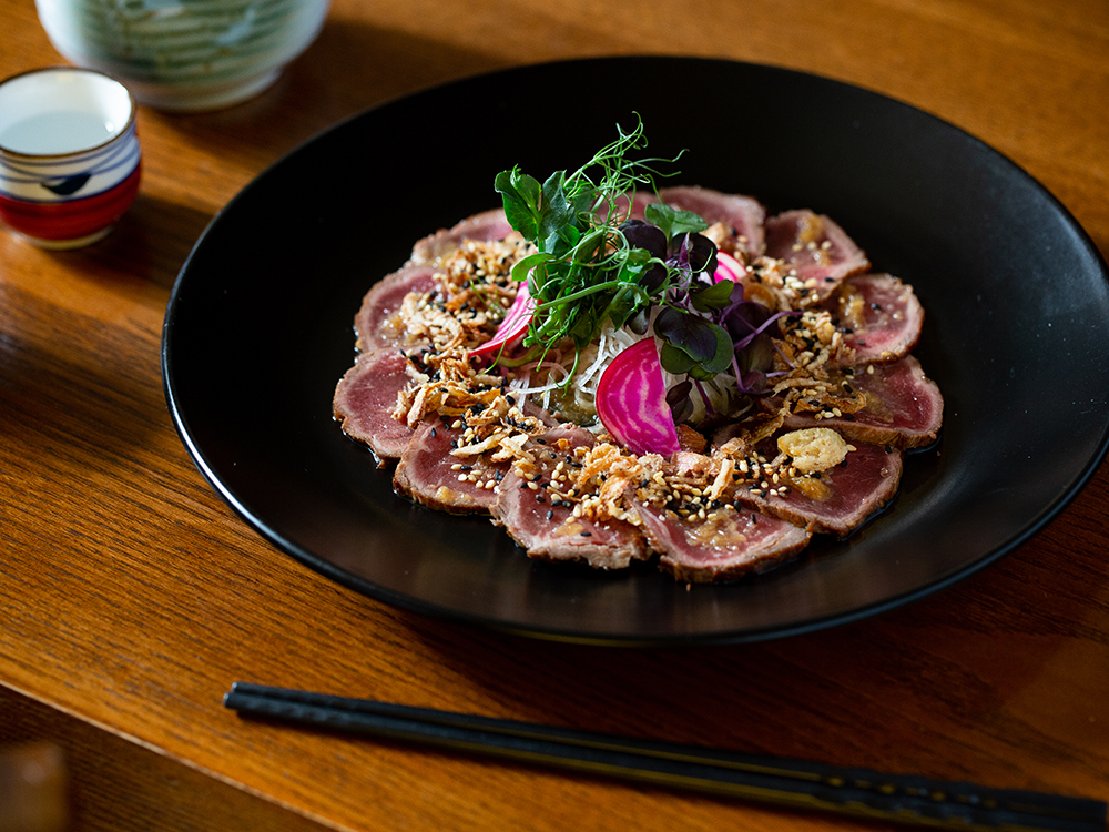 The beef tataki on the menu at Kushi. Photo / Babiche Martens