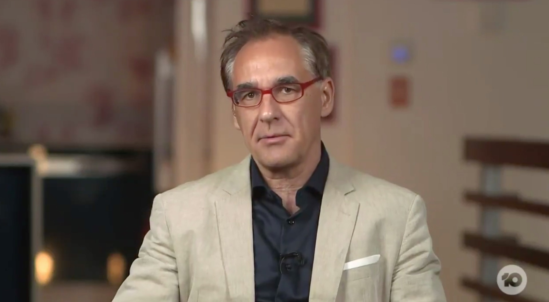 Dr Wolfgang Babeck during the The Project interview. Photo / Twitter@theprojecttv