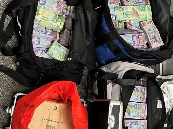 More than $2.4 million in cash, firearms and drugs were seized as part of Operation Samson, police reported in 2022. Hells Angels member Brandon Cole has pleaded guilty to multiple charges. Photo / Supplied
