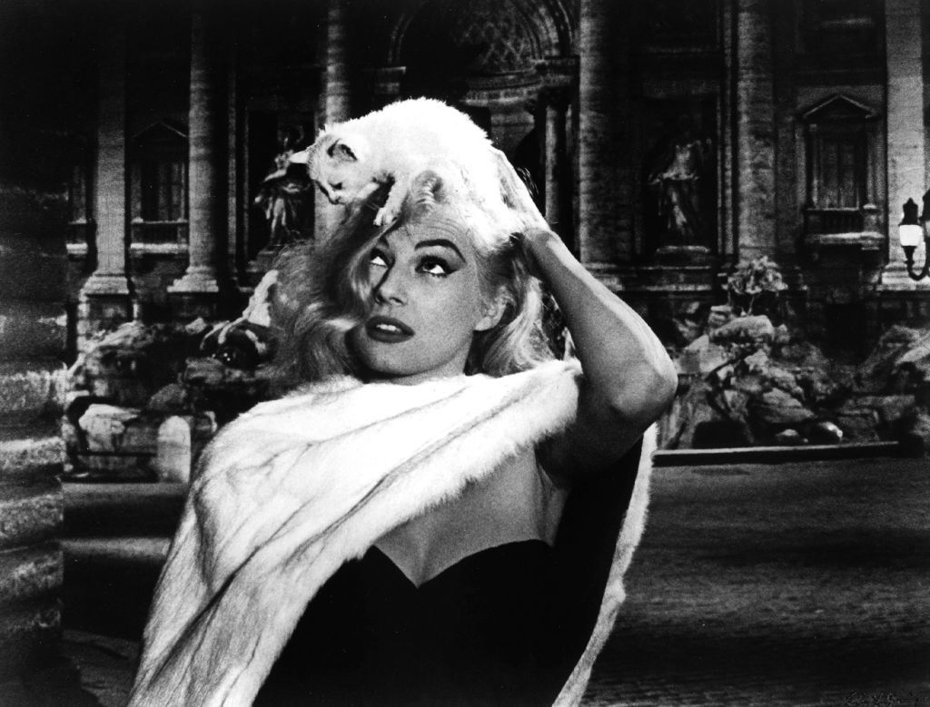 Anita Ekberg swims in the Trevi Fountiain in Frederico Fellini's film Otto e Mezze. Photo / Getty Images