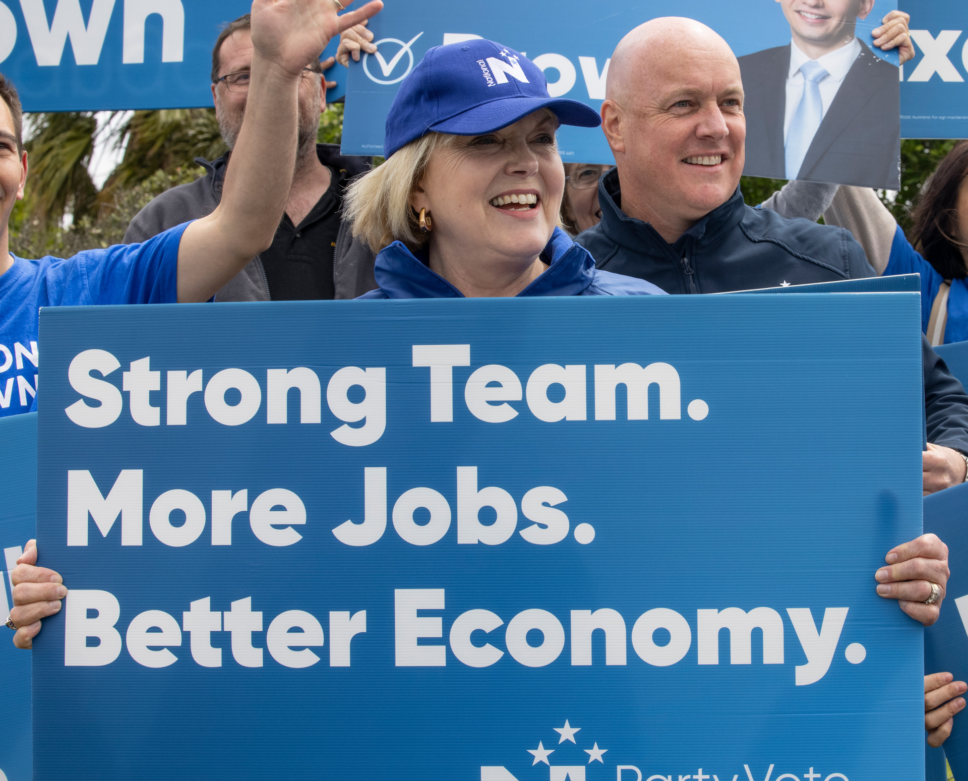 Christopher Luxon, who soared to victory in Botany, pictured on the campaign trail in East Auckland with National Party Leader Judith Collins. Photo / Peter Meecham