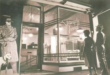 Dutton and Cox outside the original shop in Hobson St, which opened in 1977. Photo / Supplied