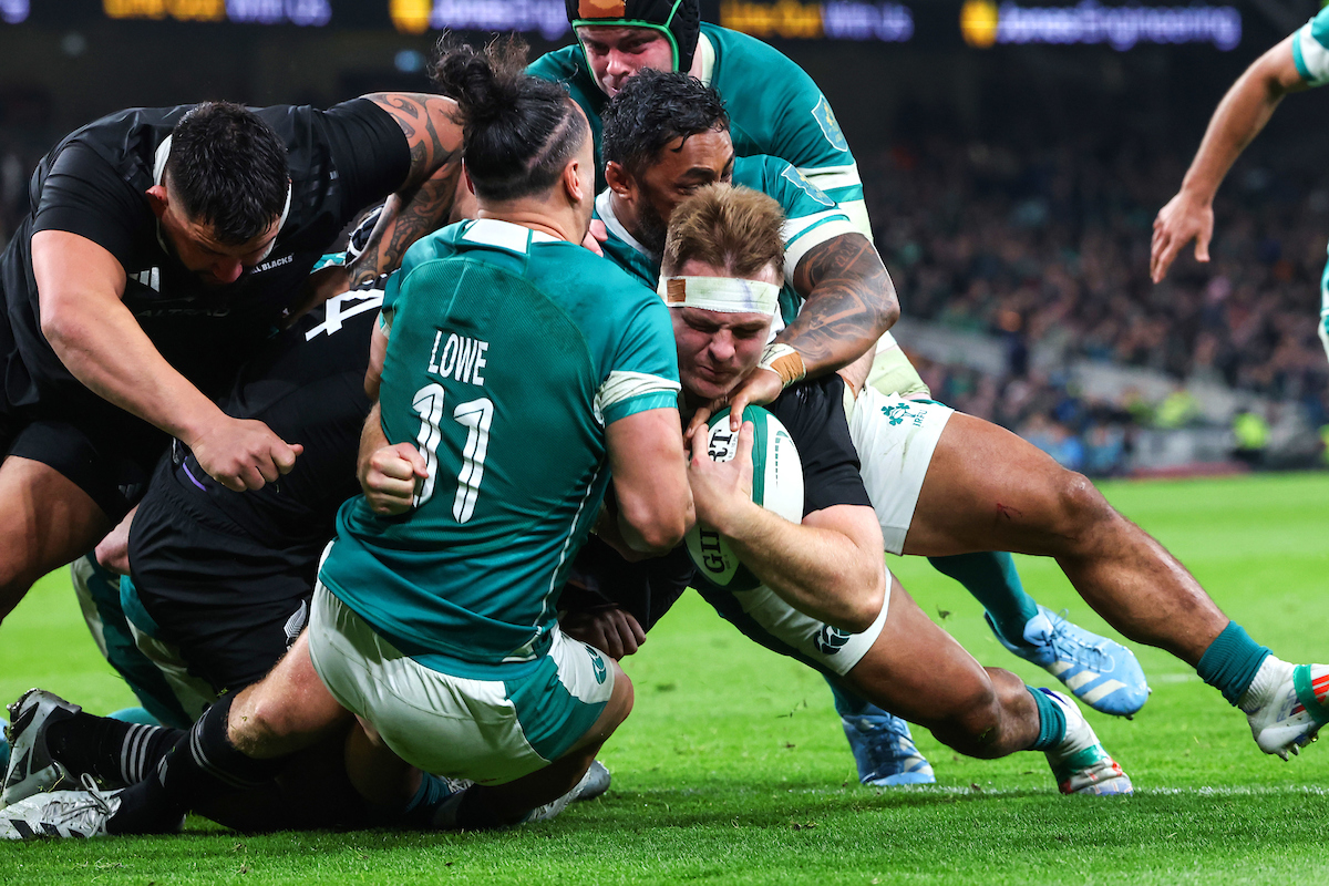 Sam Cane put his boyd on the line against Ireland. Photo / Photosport